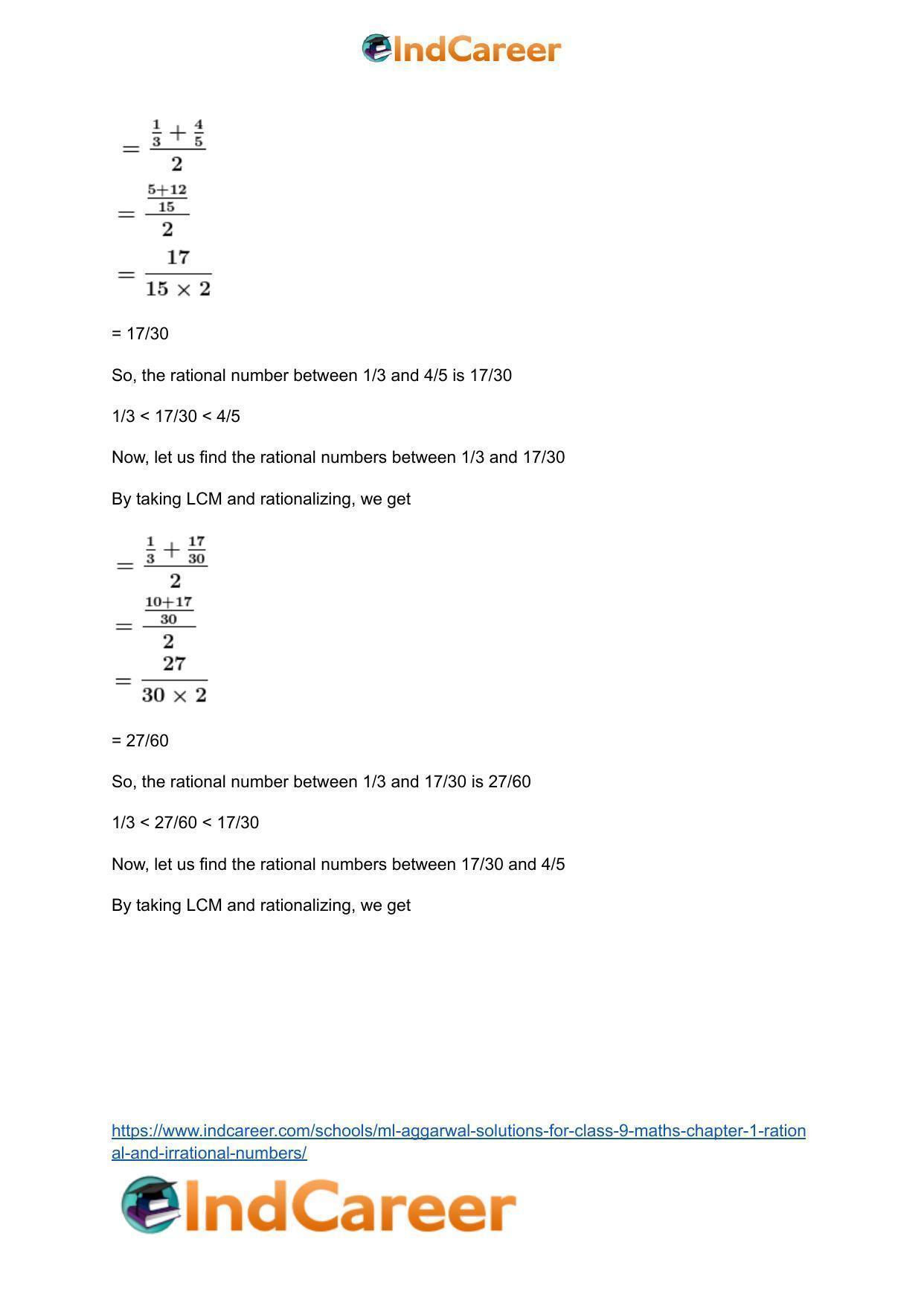 ML Aggarwal Solutions for Class 9 Maths Chapter 1- Rational and Irrational Numbers - Page 6