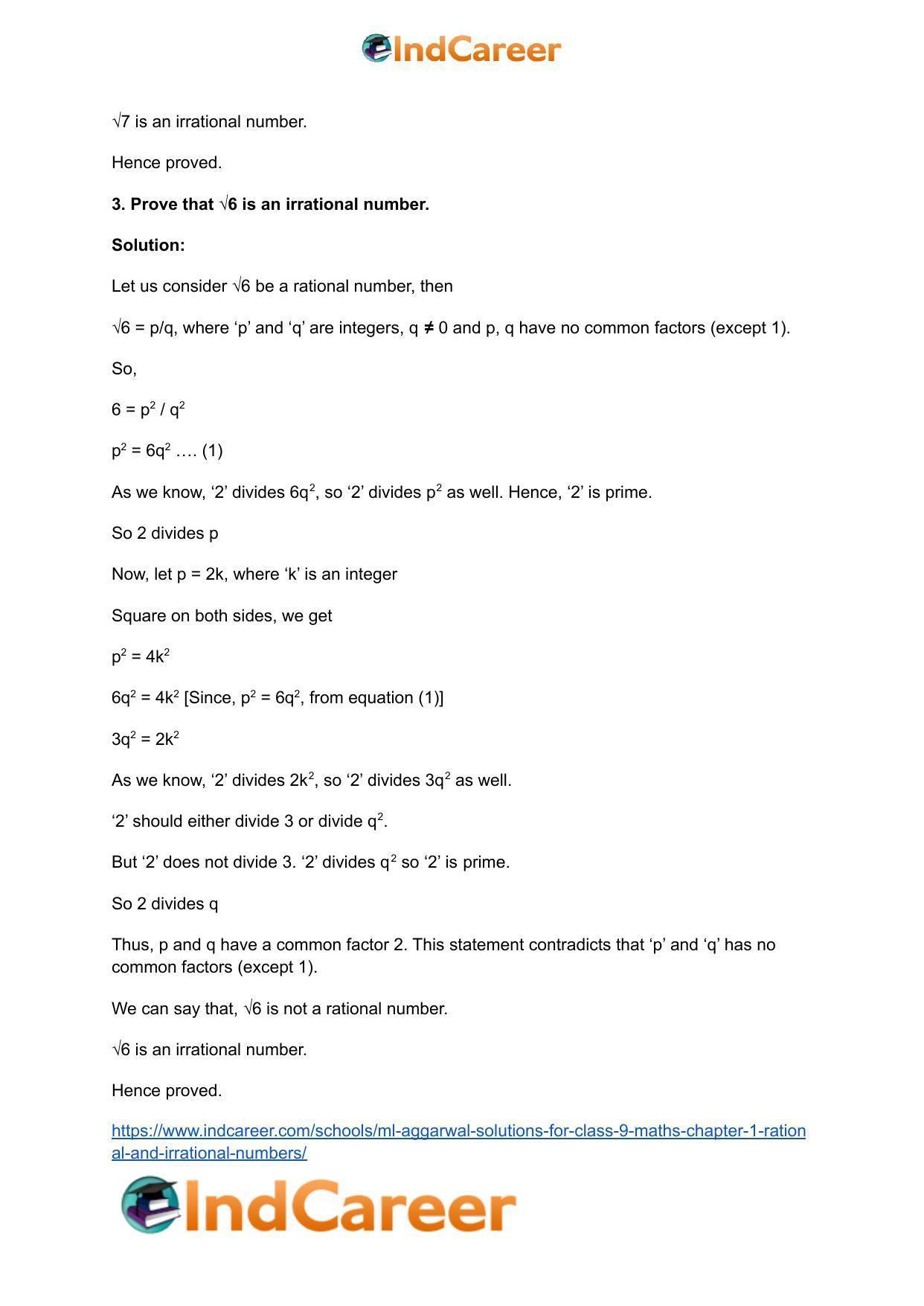 ML Aggarwal Solutions for Class 9 Maths Chapter 1- Rational and Irrational Numbers - Page 13