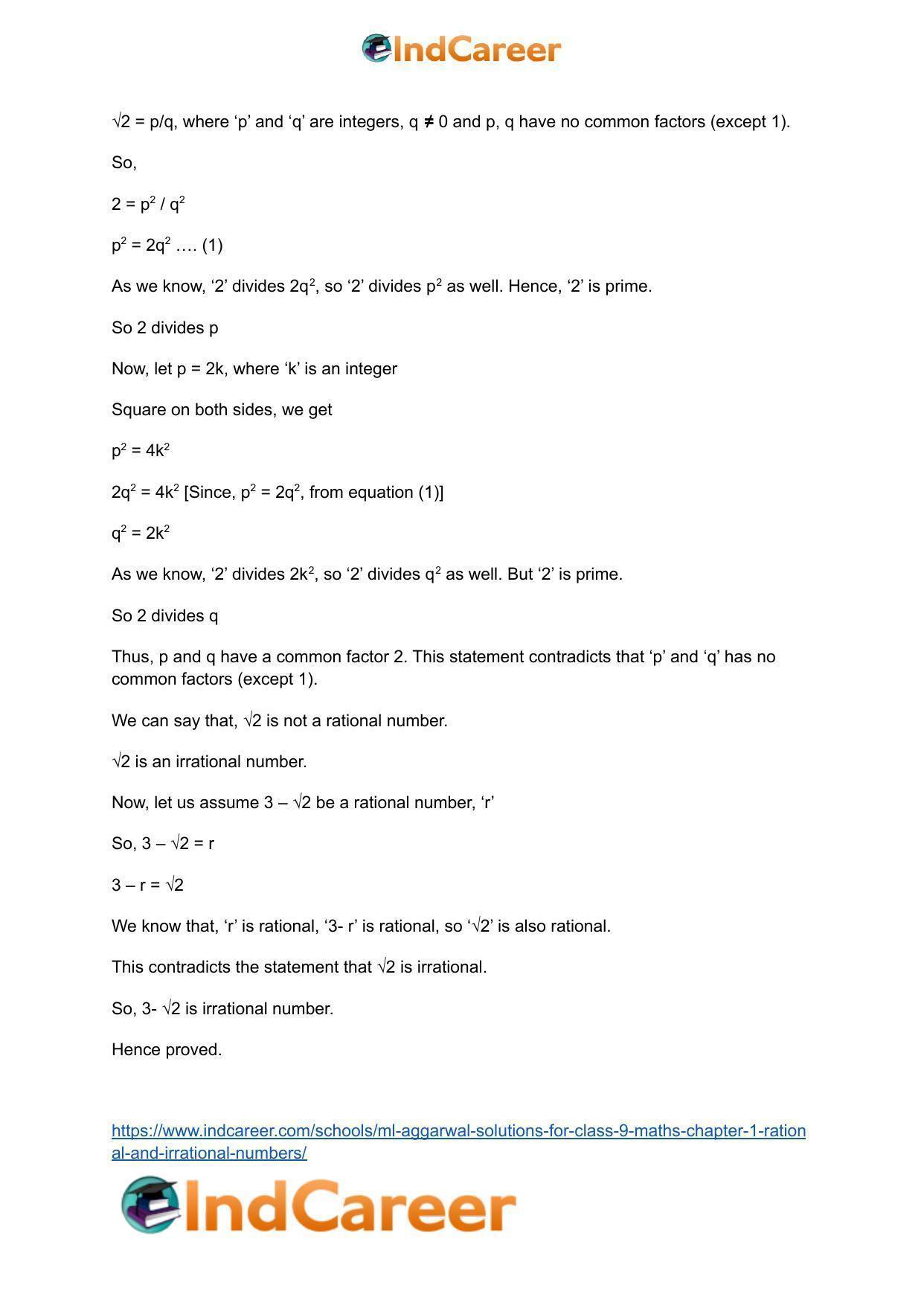 ML Aggarwal Solutions for Class 9 Maths Chapter 1- Rational and Irrational Numbers - Page 15