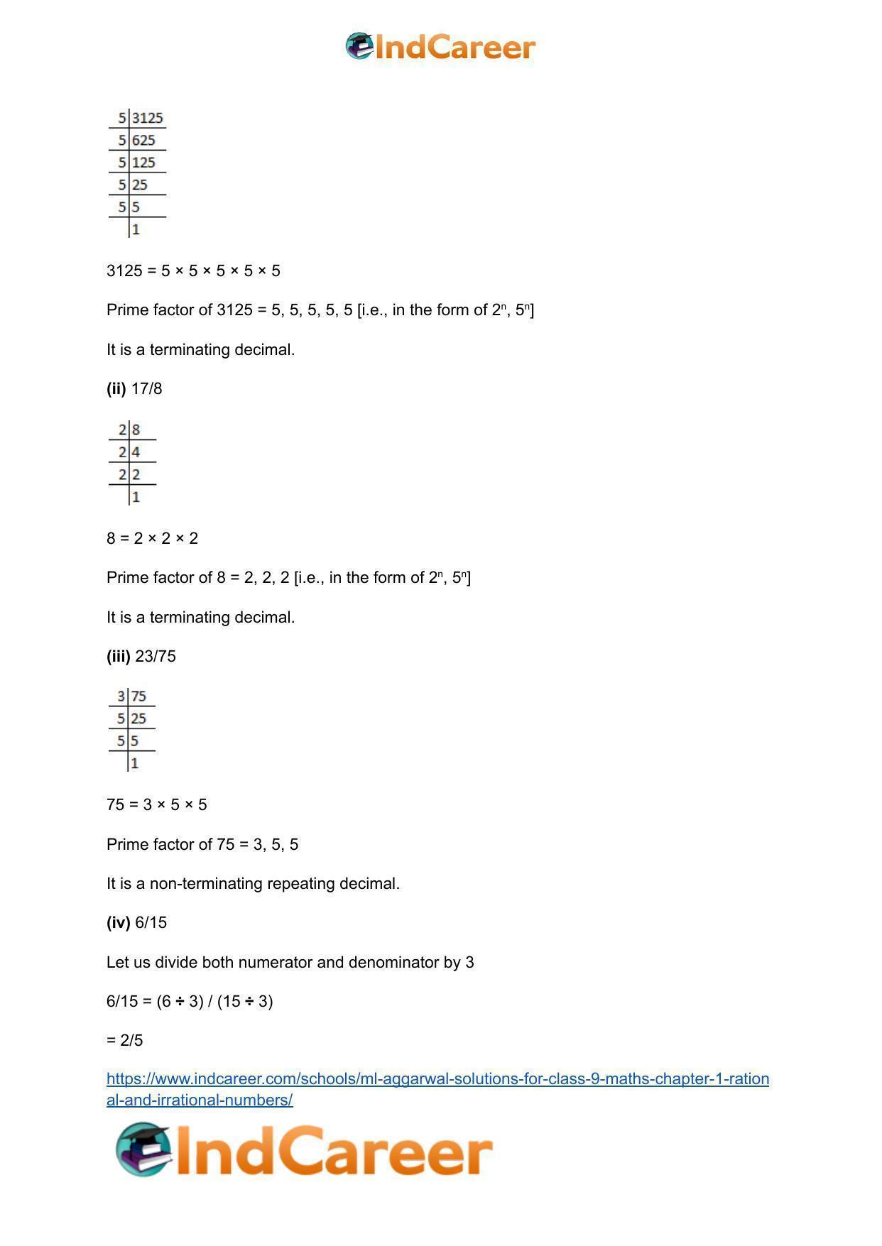 ML Aggarwal Solutions for Class 9 Maths Chapter 1- Rational and Irrational Numbers - Page 26