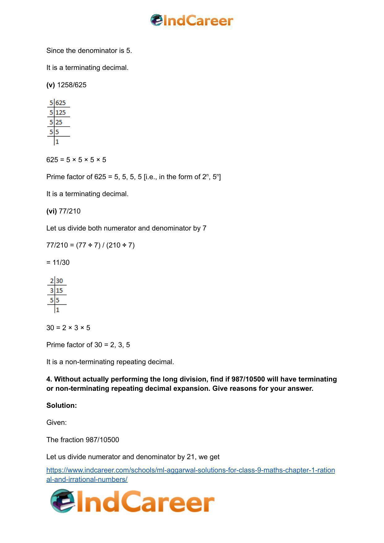 ML Aggarwal Solutions for Class 9 Maths Chapter 1- Rational and Irrational Numbers - Page 27