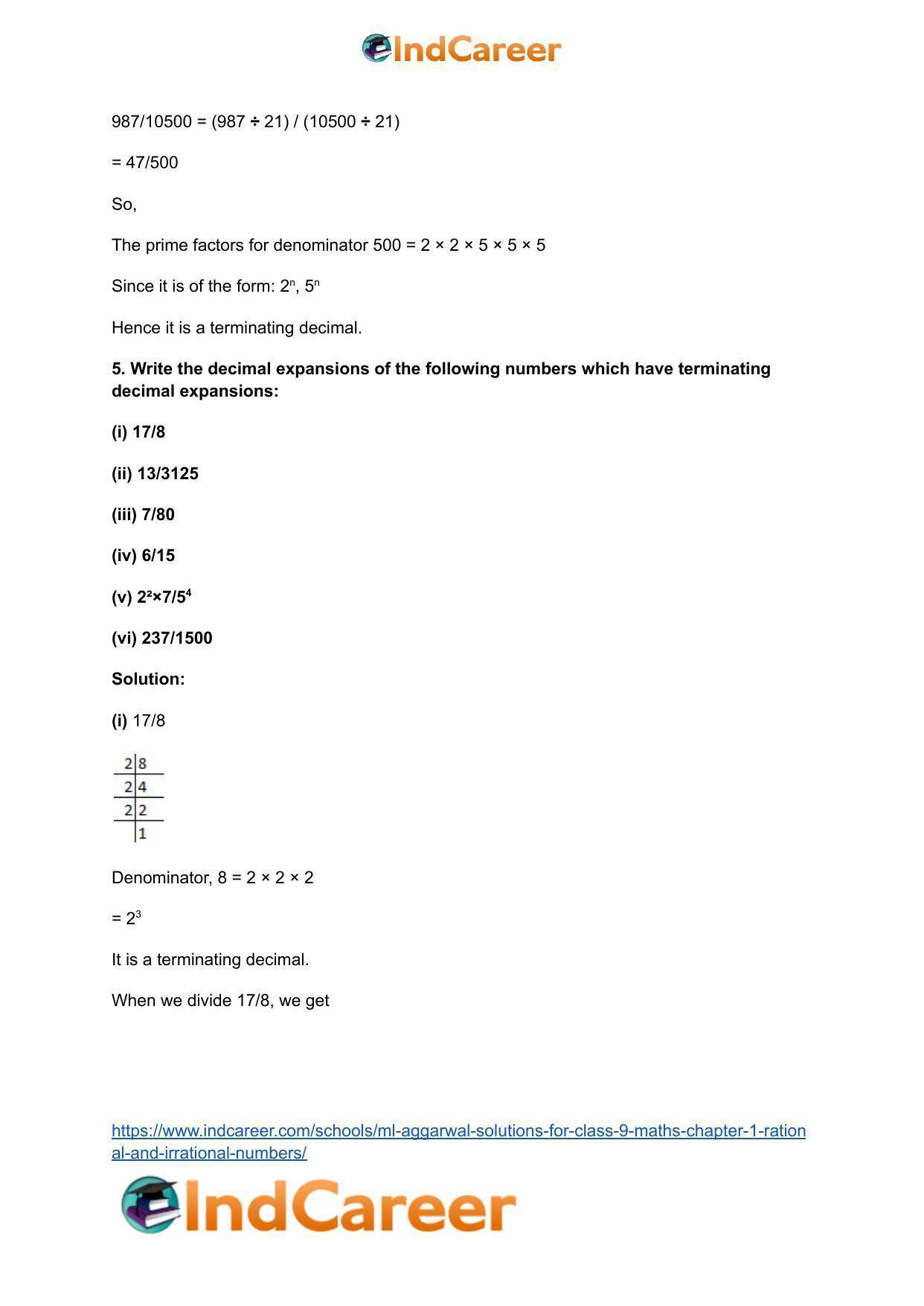 ML Aggarwal Solutions for Class 9 Maths Chapter 1- Rational and Irrational Numbers - Page 28
