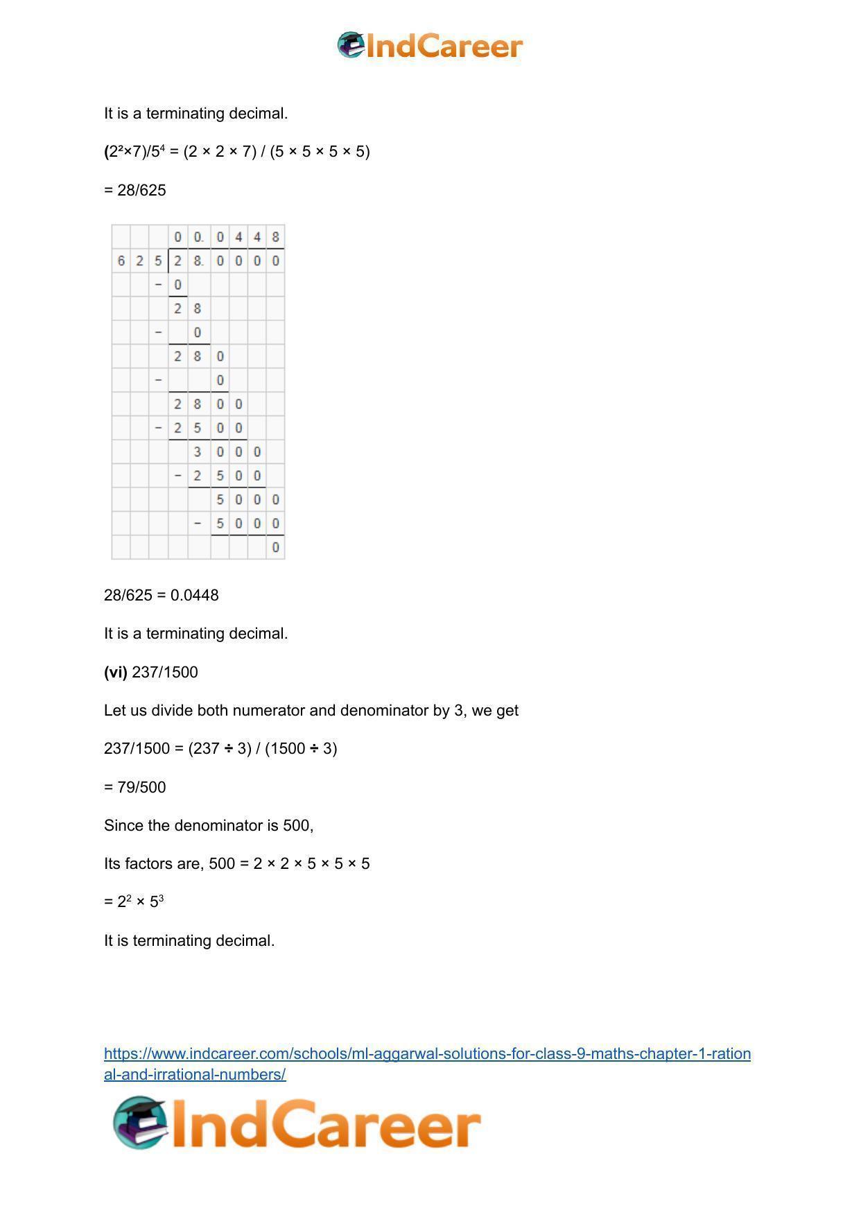 ML Aggarwal Solutions for Class 9 Maths Chapter 1- Rational and Irrational Numbers - Page 32