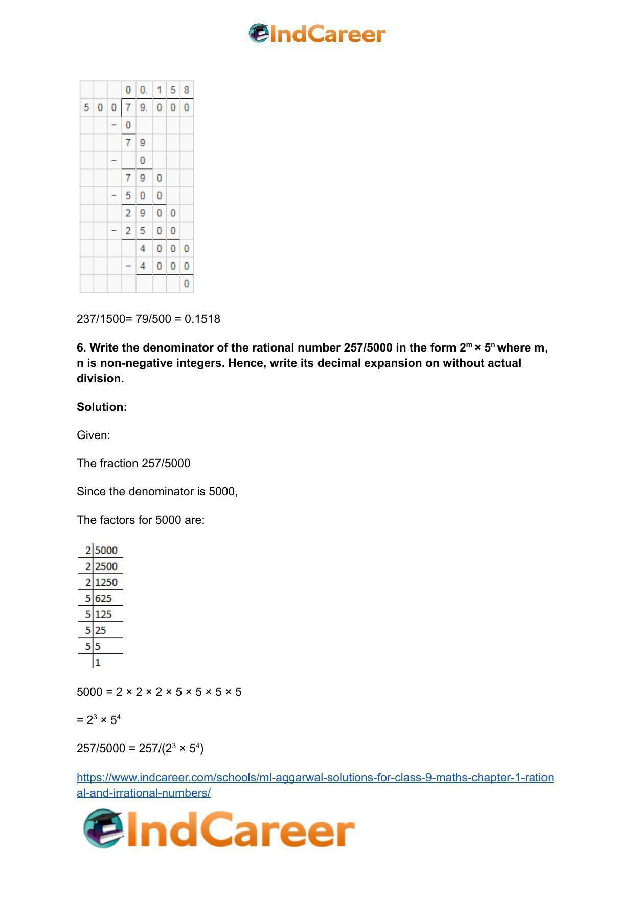 ML Aggarwal Solutions for Class 9 Maths Chapter 1- Rational and Irrational Numbers - Page 33