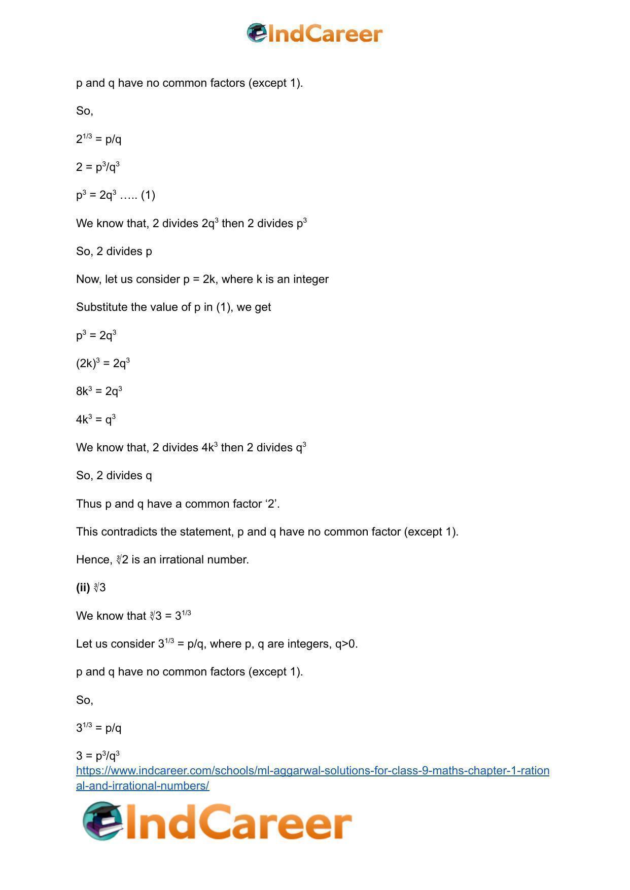 ML Aggarwal Solutions for Class 9 Maths Chapter 1- Rational and Irrational Numbers - Page 56