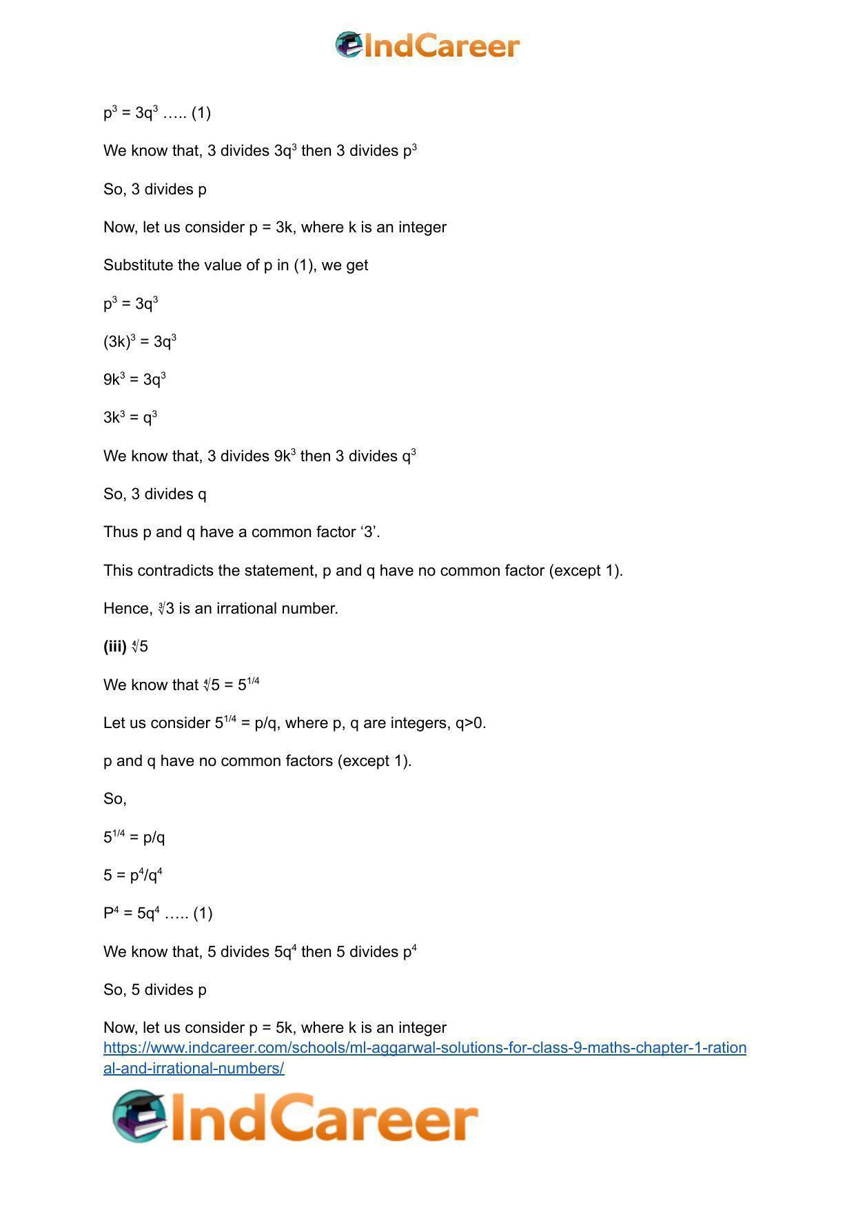 ML Aggarwal Solutions for Class 9 Maths Chapter 1- Rational and Irrational Numbers - Page 57