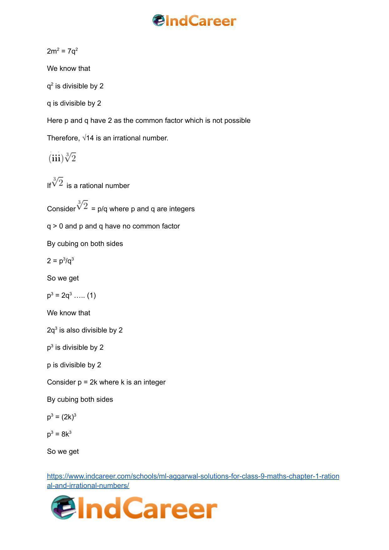 ML Aggarwal Solutions for Class 9 Maths Chapter 1- Rational and Irrational Numbers - Page 83