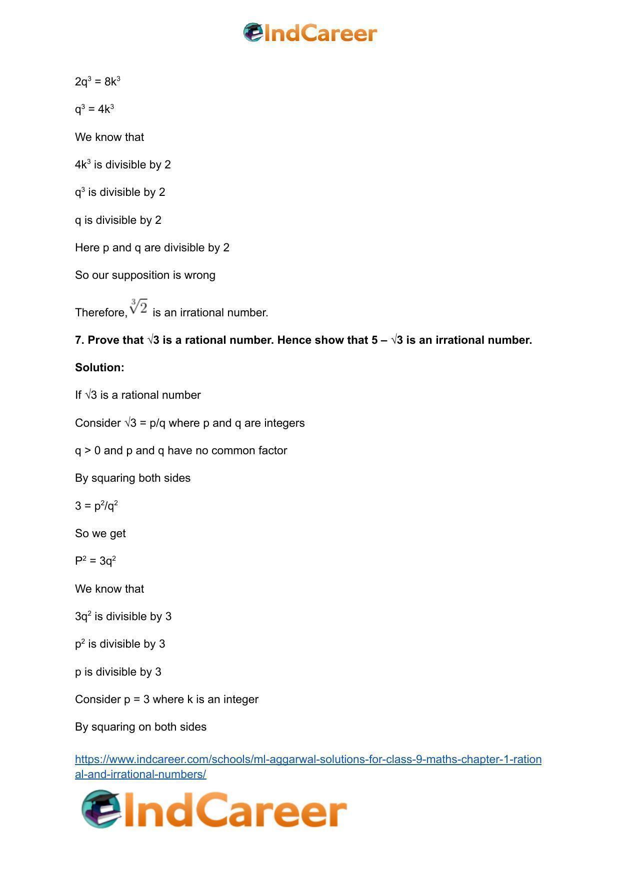 ML Aggarwal Solutions for Class 9 Maths Chapter 1- Rational and Irrational Numbers - Page 84