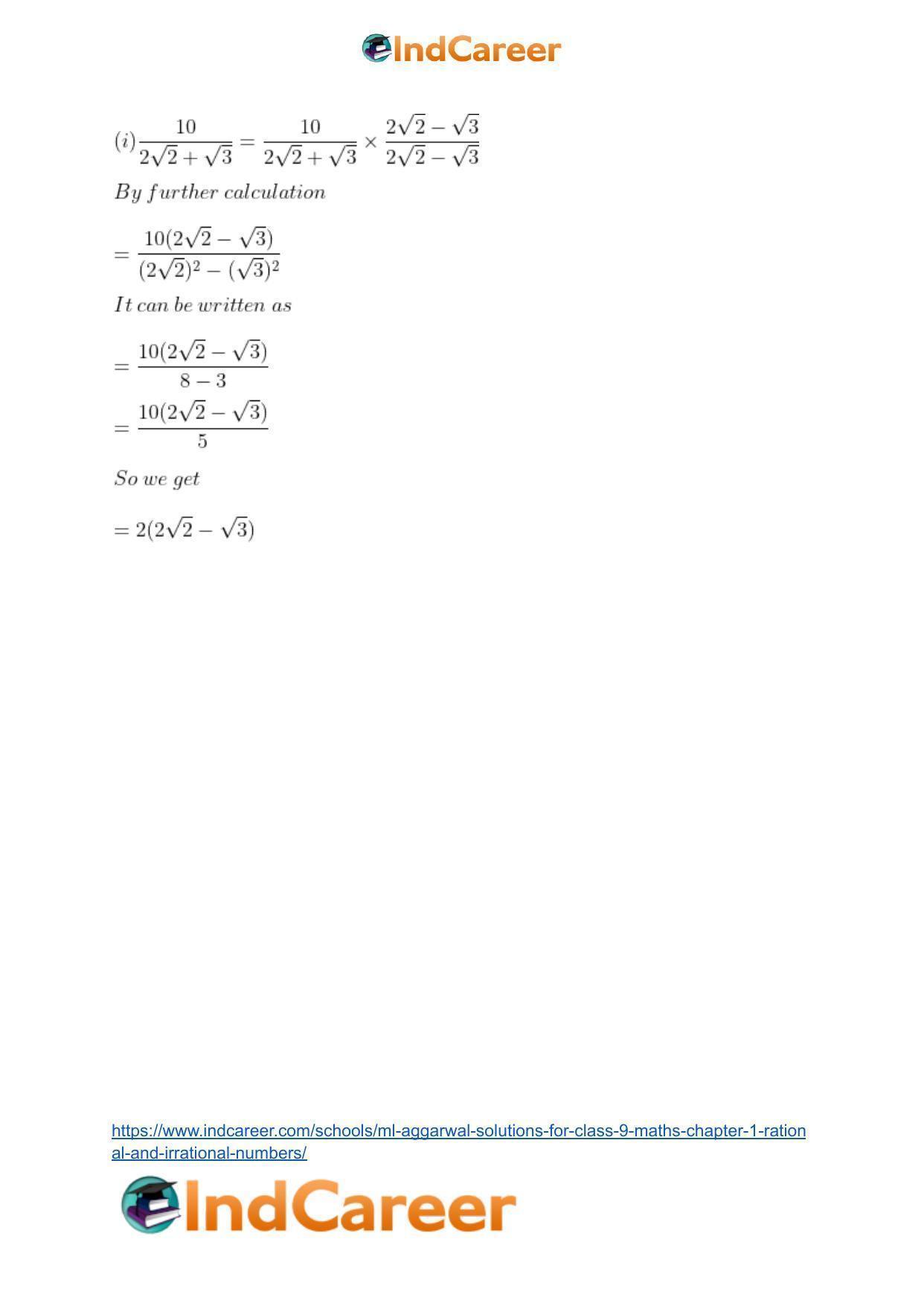 ML Aggarwal Solutions for Class 9 Maths Chapter 1- Rational and Irrational Numbers - Page 90