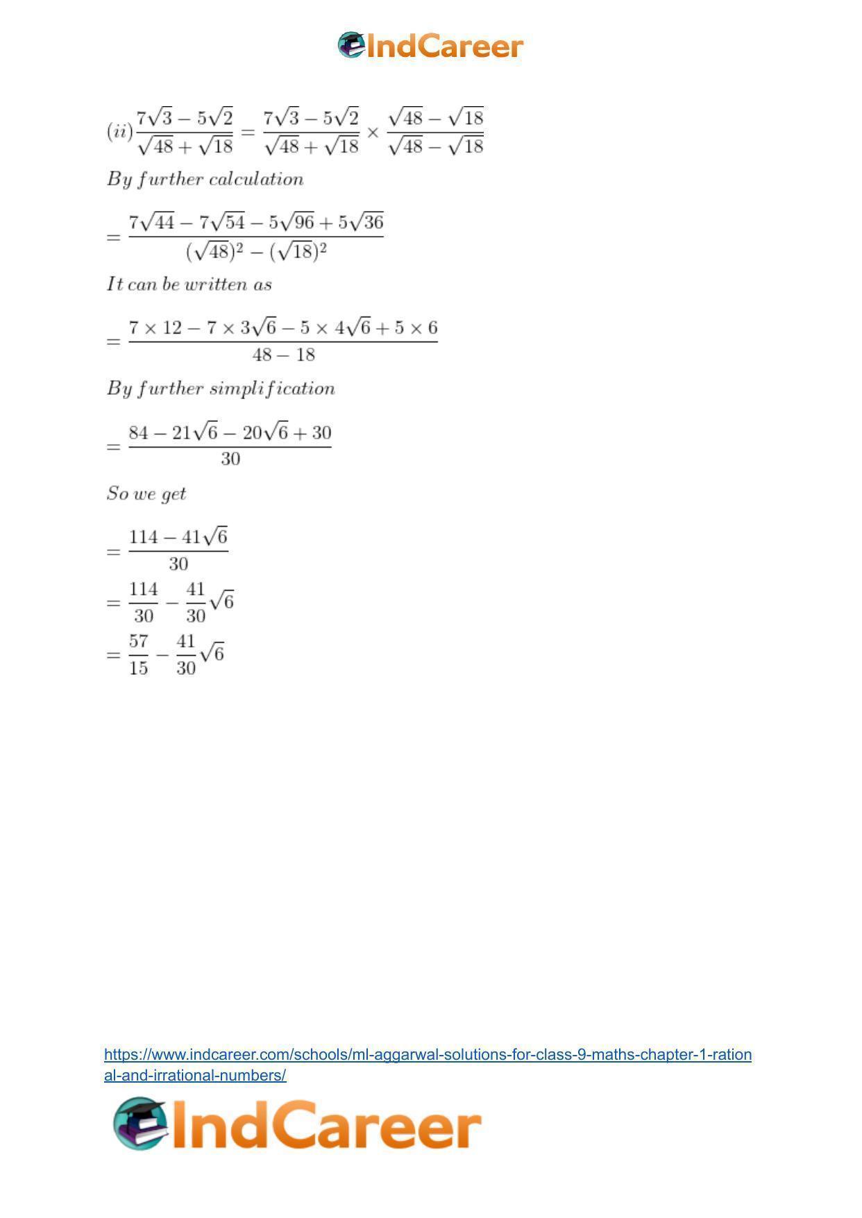ML Aggarwal Solutions for Class 9 Maths Chapter 1- Rational and Irrational Numbers - Page 91