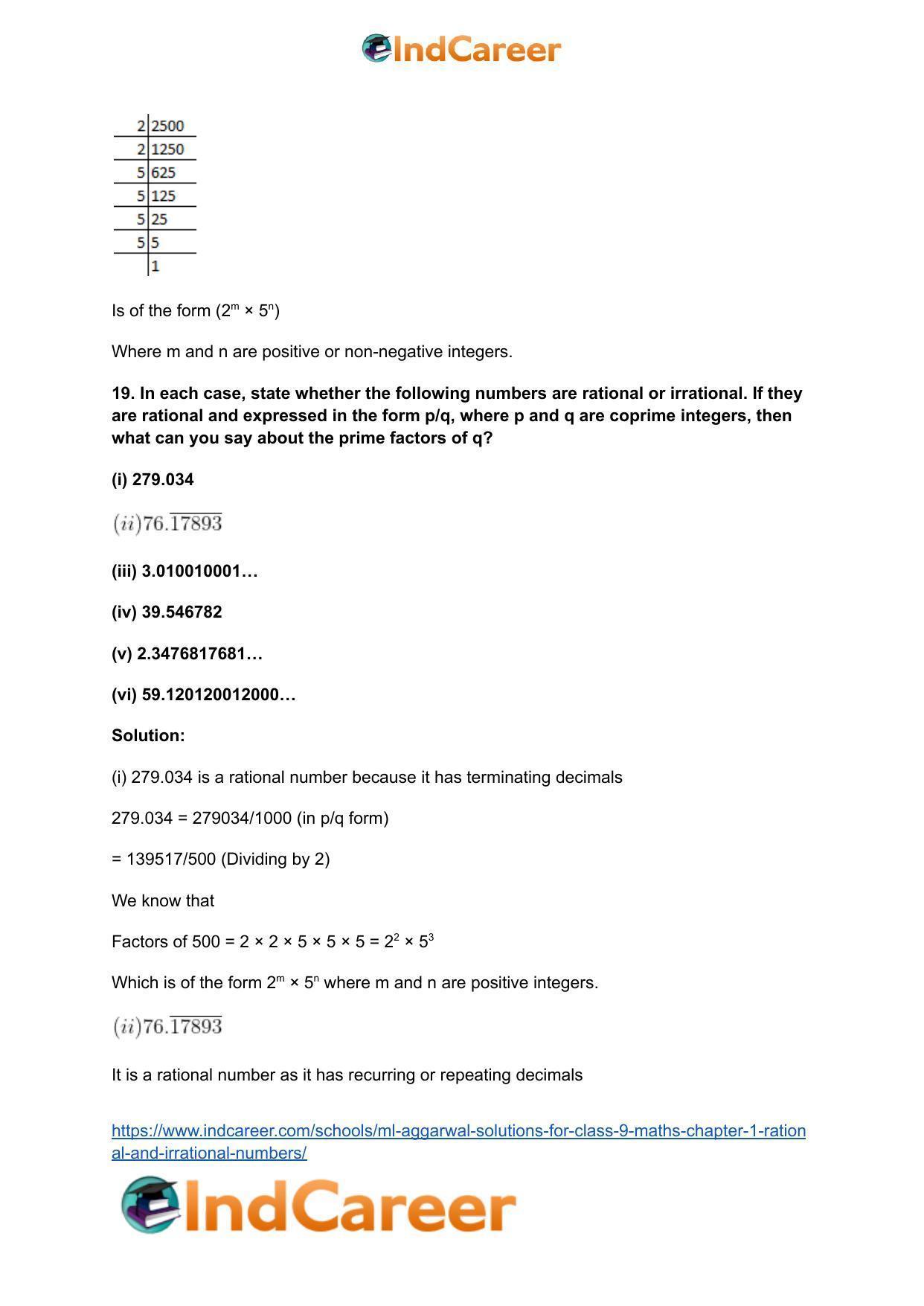 ML Aggarwal Solutions for Class 9 Maths Chapter 1- Rational and Irrational Numbers - Page 103