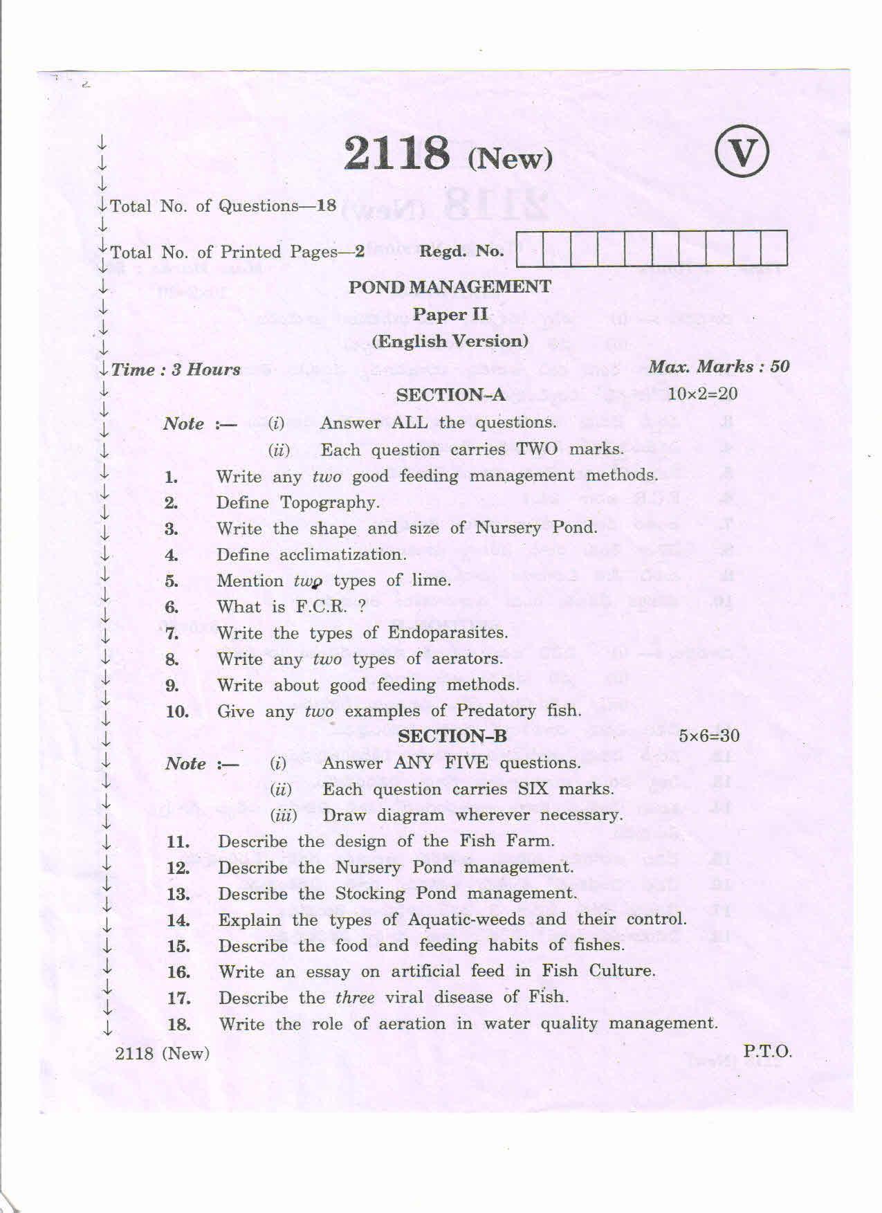 AP Inter 2nd Year Vocational Question Paper March - 2020 - Post Cocoon Technology - II (new) - Page 1