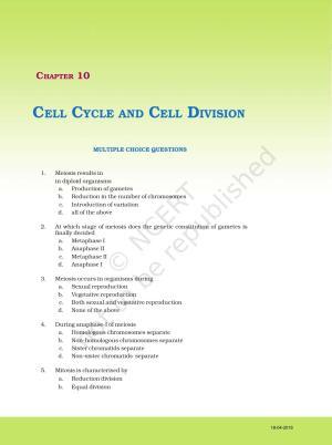 NCERT Exemplar Book for Class 11 Biology: Chapter 10 Cell Cycle and Cell Division