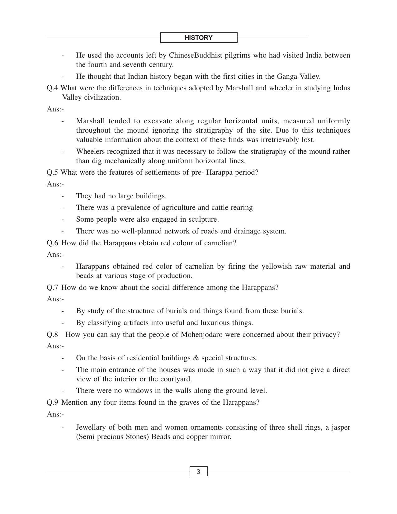 CBSE Class 12 History Bricks Beads Bones Harappan Civilization - Page 3