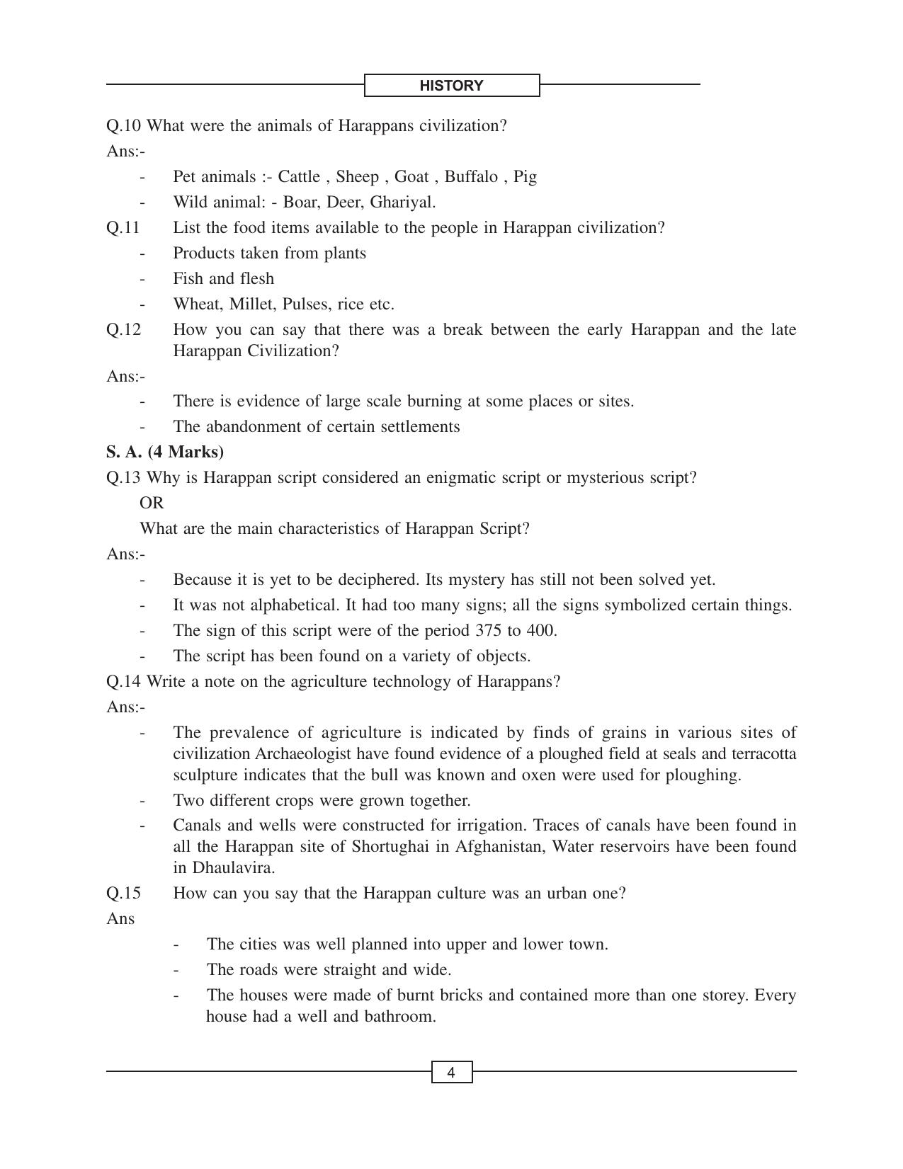 CBSE Class 12 History Bricks Beads Bones Harappan Civilization - Page 4