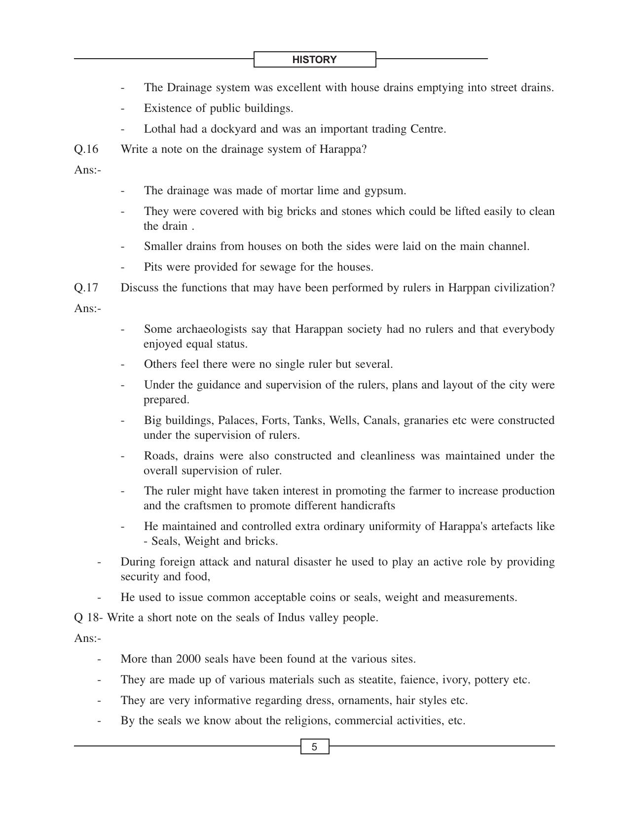 CBSE Class 12 History Bricks Beads Bones Harappan Civilization - Page 5