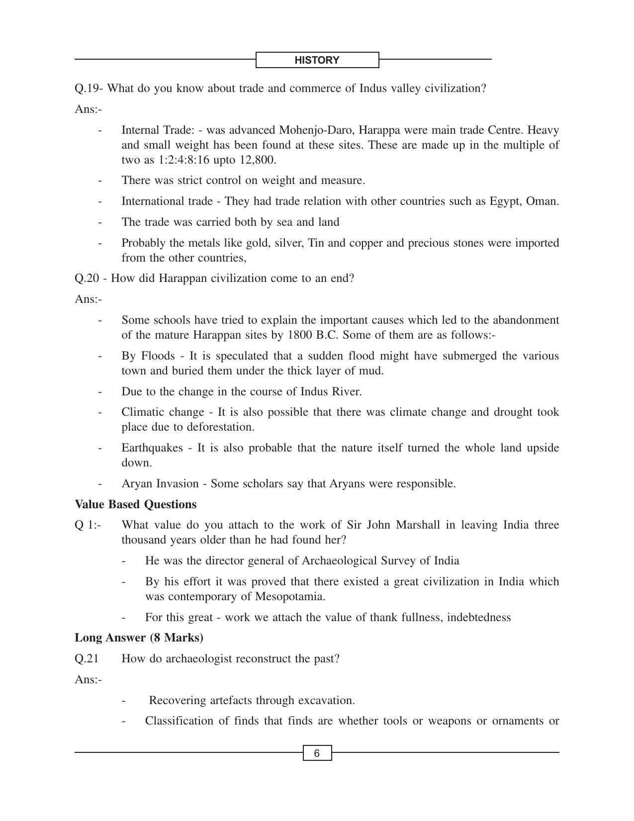 CBSE Class 12 History Bricks Beads Bones Harappan Civilization - Page 6