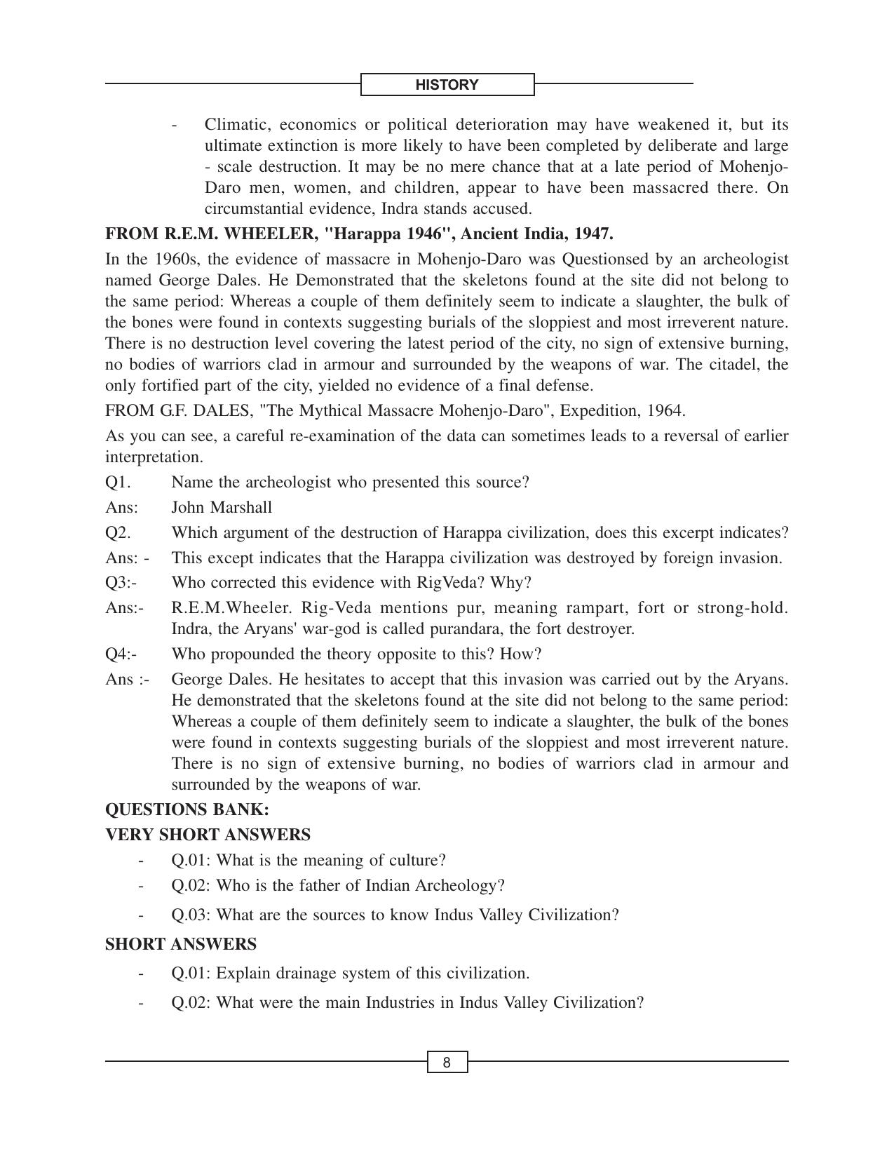 CBSE Class 12 History Bricks Beads Bones Harappan Civilization - Page 8