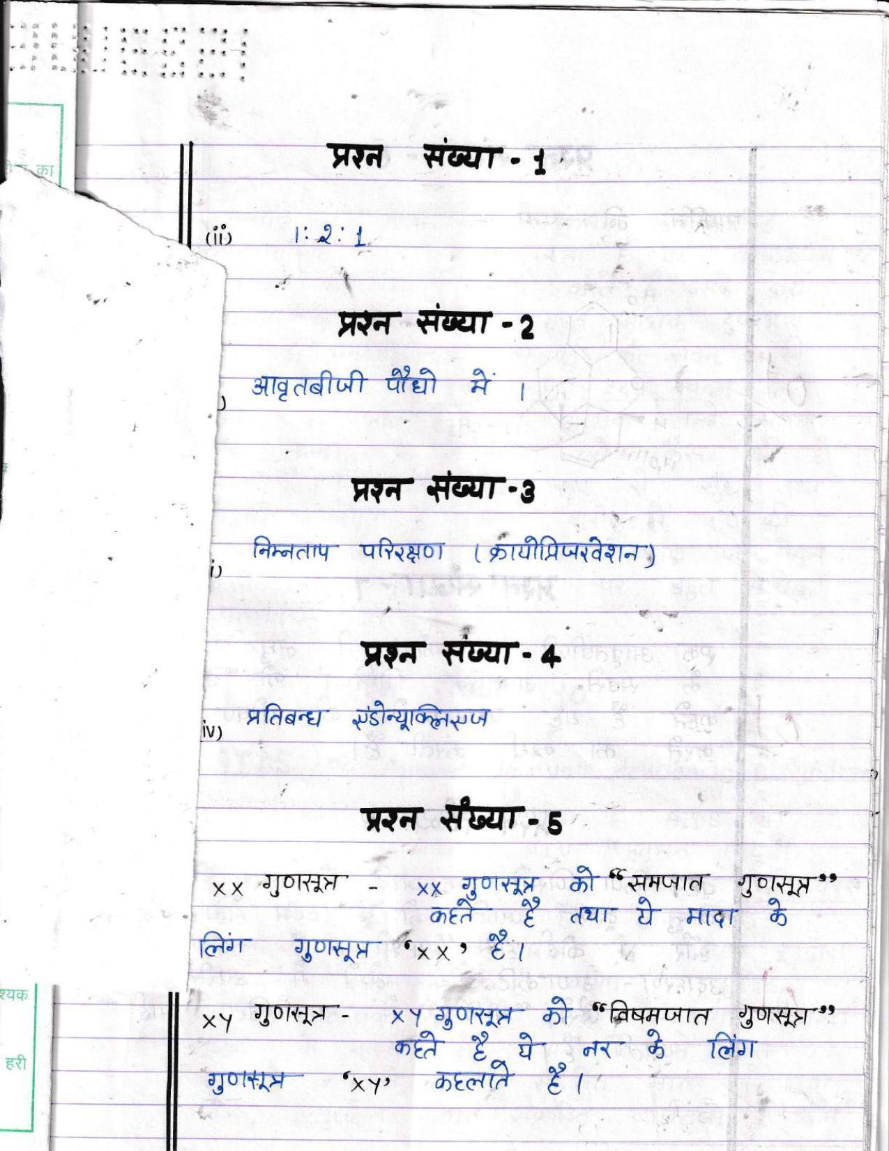 UBSE Class 12 Biology 2022 Toppers Answer Sheet - Page 2