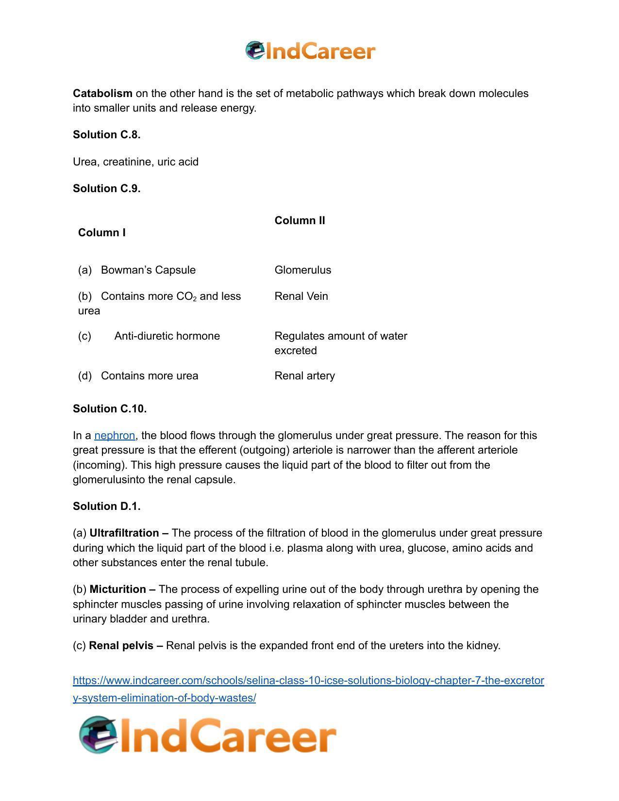 Selina Class 10 ICSE Solutions Biology : Chapter 7- The Excretory System (Elimination of Body Wastes) - Page 5