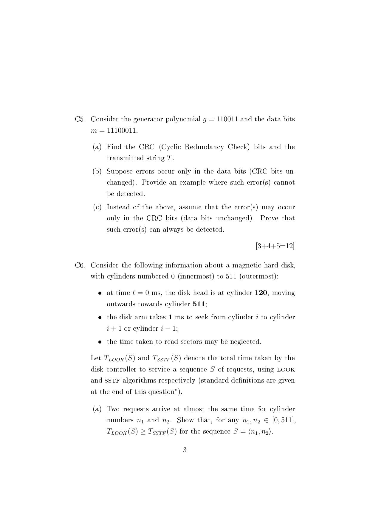 ISI Admission Test JRF in Computer Science (CSB) 2024 Sample Paper - Page 3
