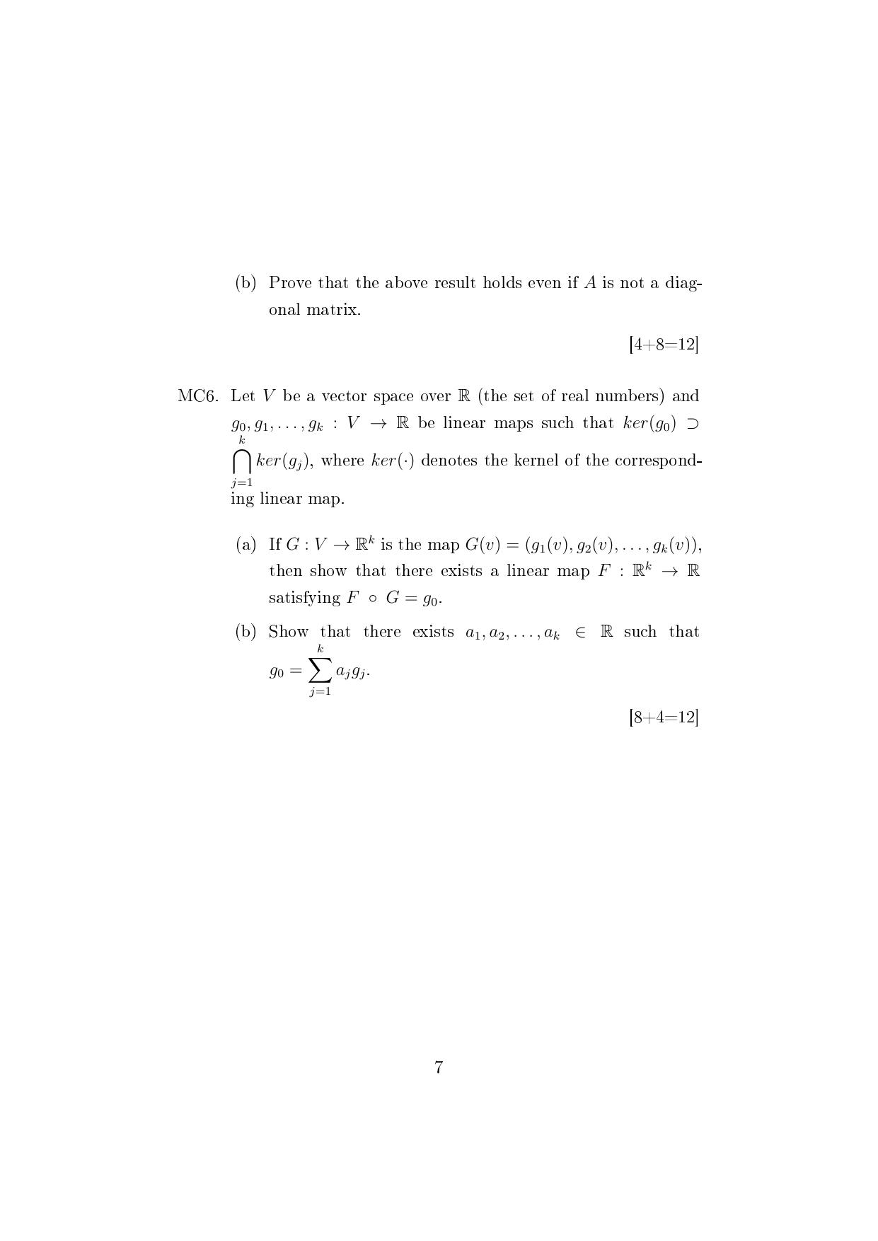 ISI Admission Test JRF in Computer Science (CSB) 2024 Sample Paper - Page 7