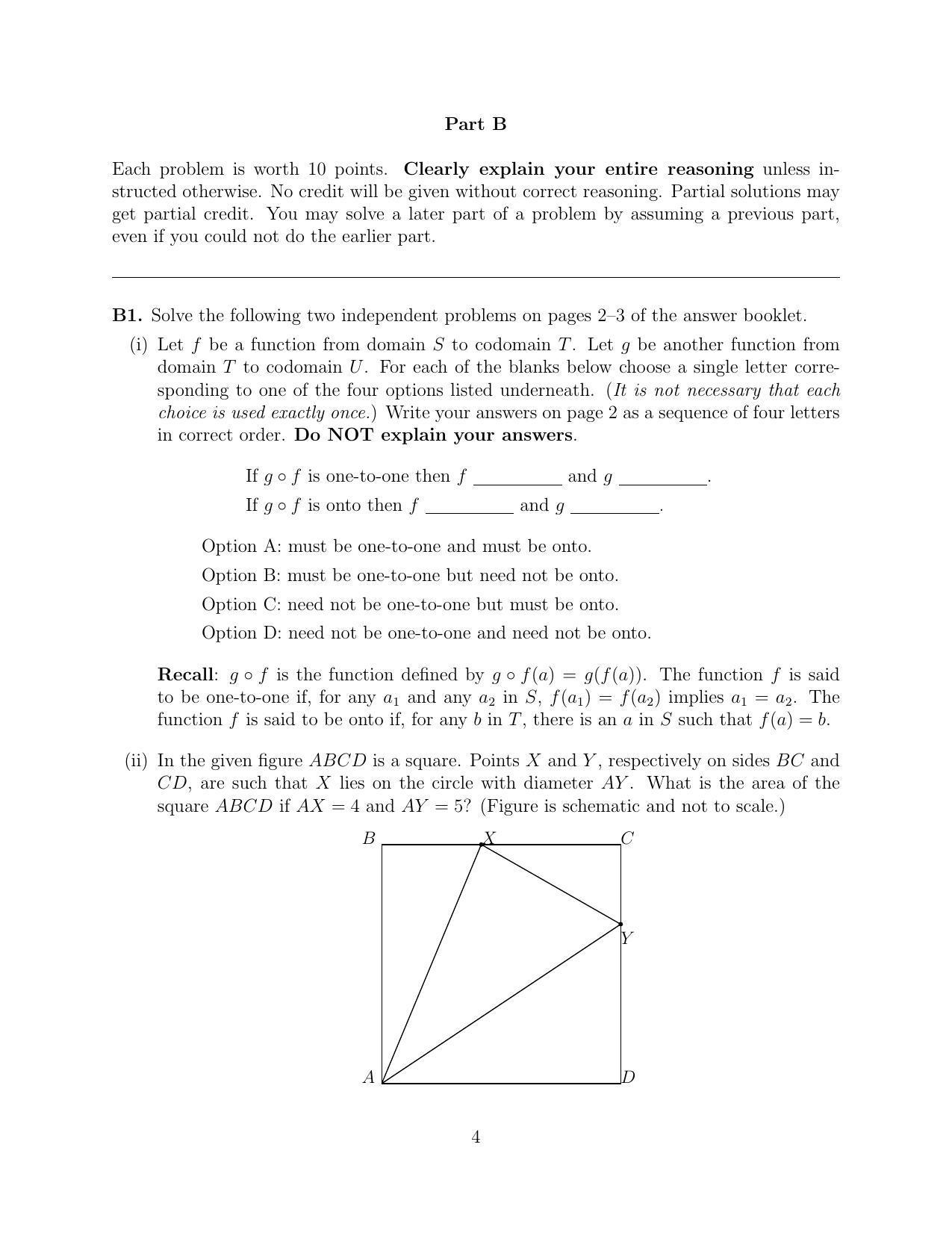 CMI Entrance Exam 2021 Question Paper B.Sc (Hons.) Mathematics and Computer Science - Page 5