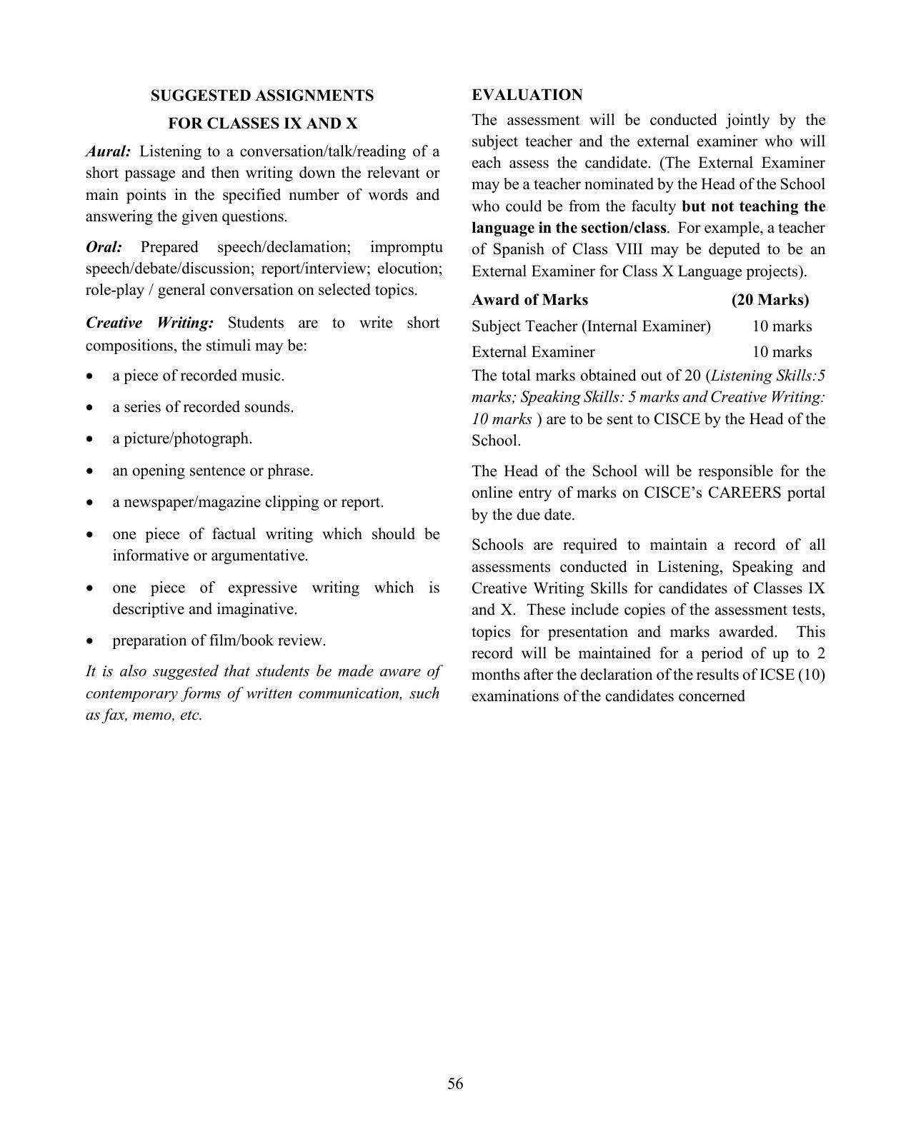 ICSE Spanish Syllabus - Page 4