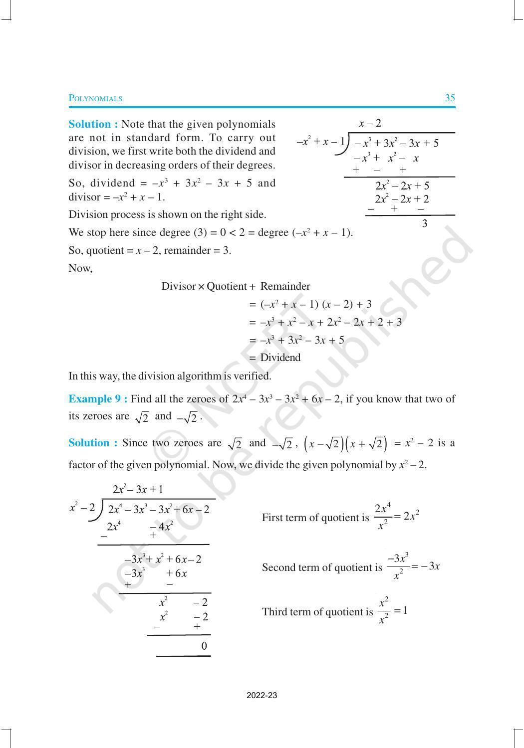NCERT Book for Class 10 Maths Chapter 2 Polynomials - Page 16
