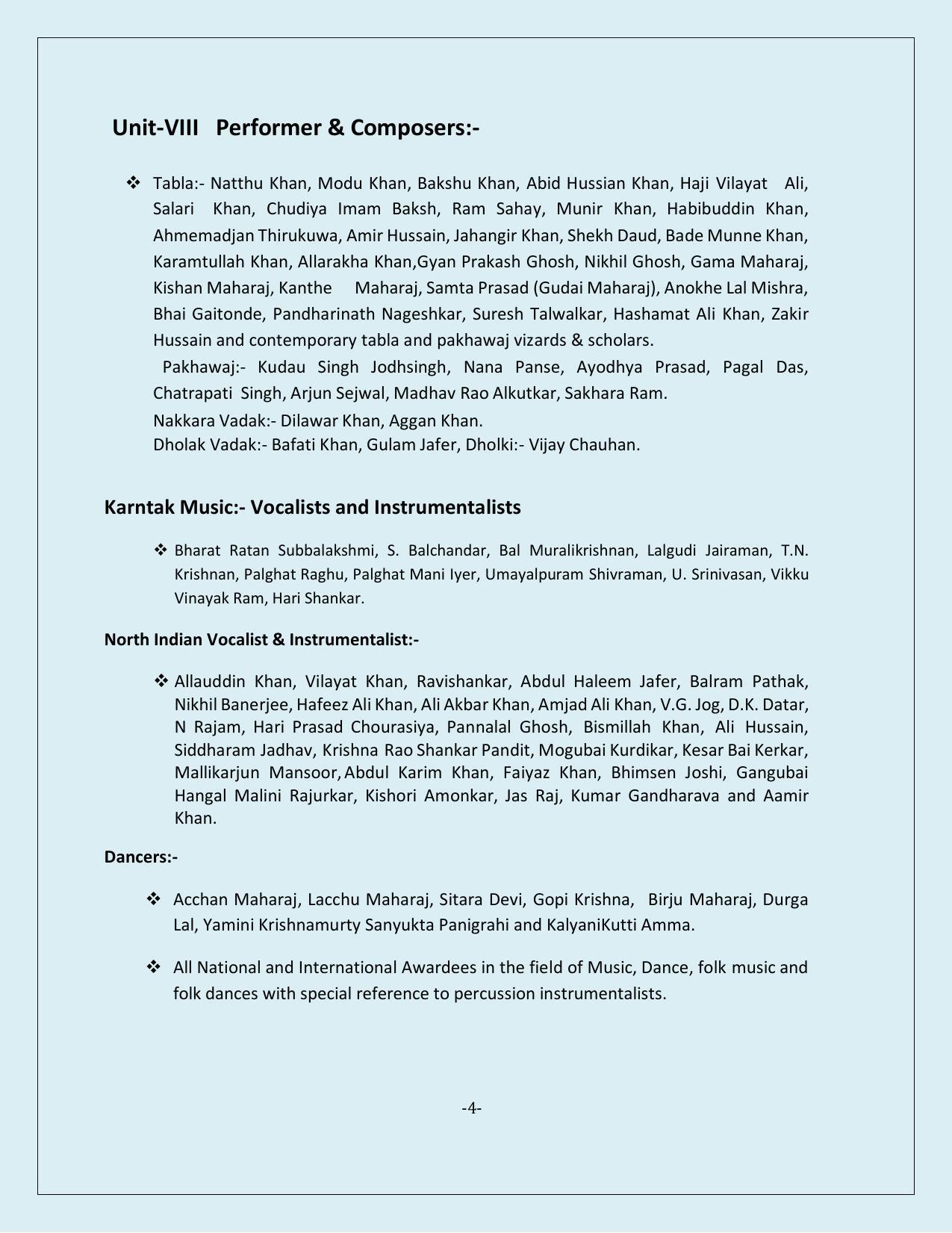 NTA PhD Entrance Exam Percussion Music Syllabus - Page 4