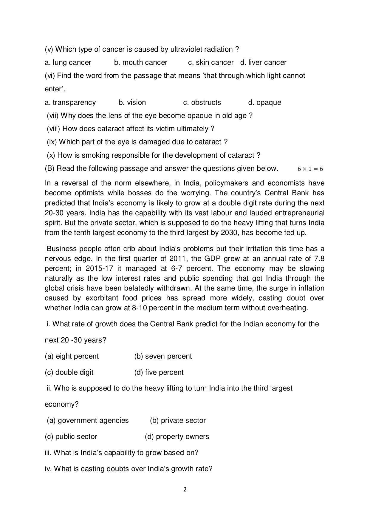 PSEB Class 12 English Model Papers - Page 2