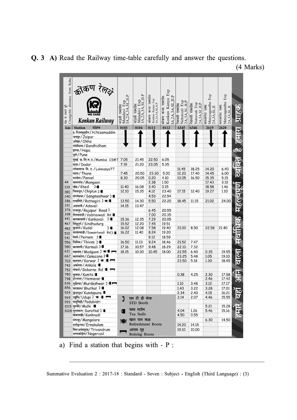 Maharashtra Board Class 7 English (Third Language) इंग्रजी - तृतीय भाषा [सर्व माध्यमांसाठी] Sample Question Paper - Page 3