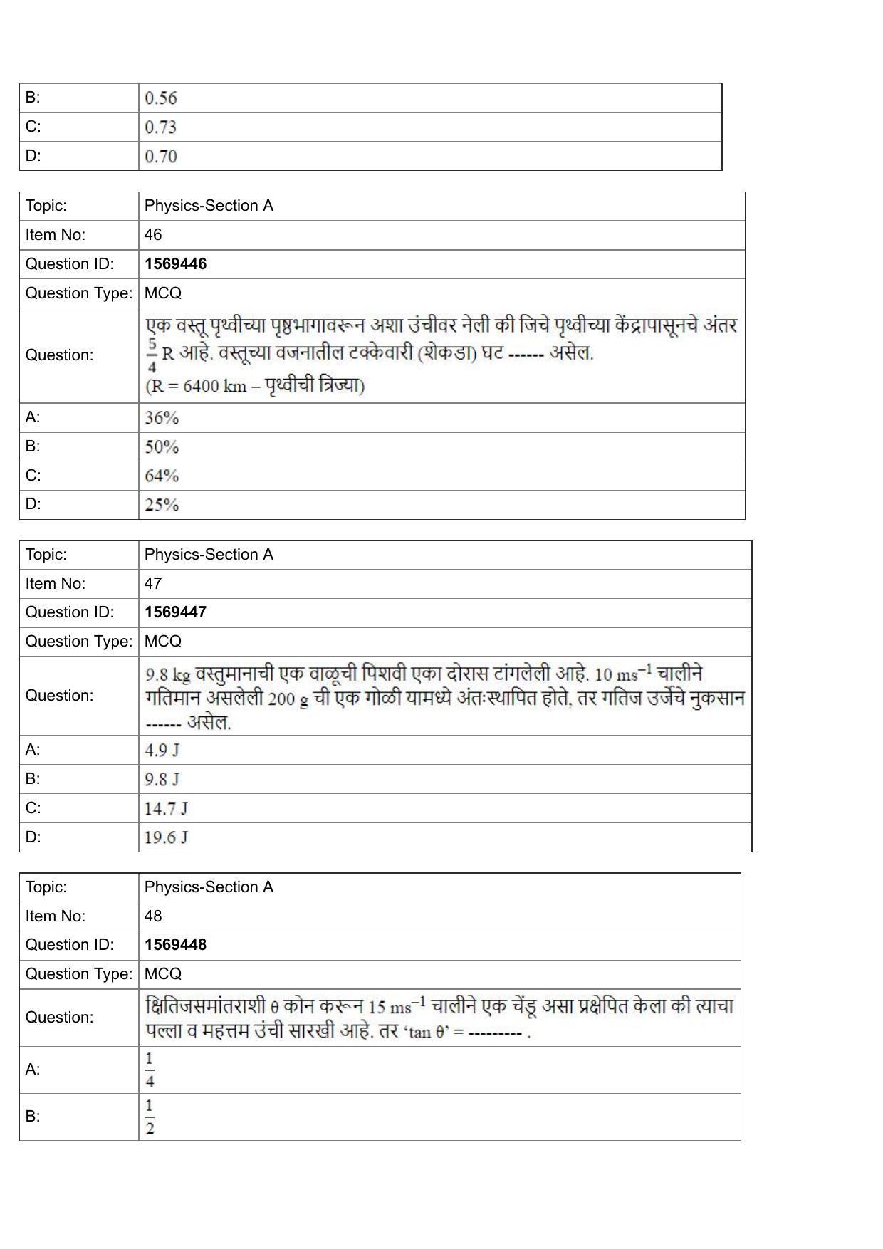 JEE Mains 2022: BTech Marathi (Shift 2) 25-07-2022 Question Paper - Page 16