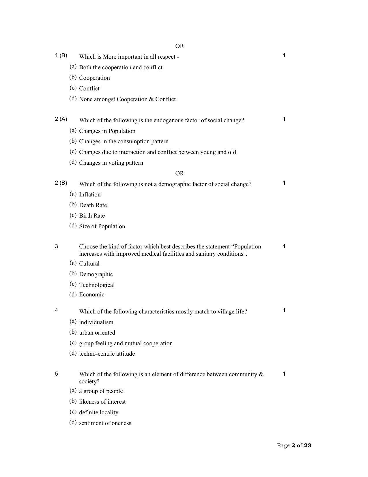 NIOS Class 12 Sociology Sample Paper - Page 2