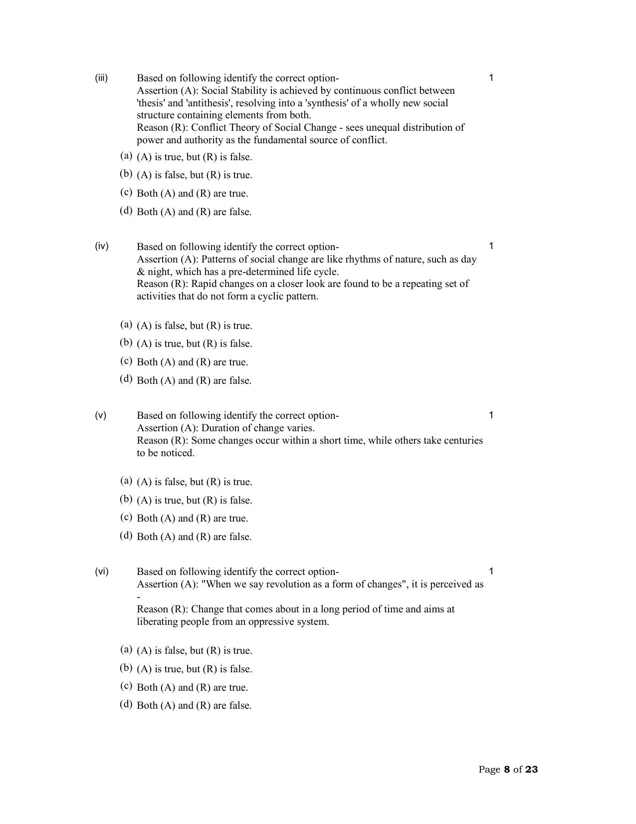 NIOS Class 12 Sociology Sample Paper - Page 8