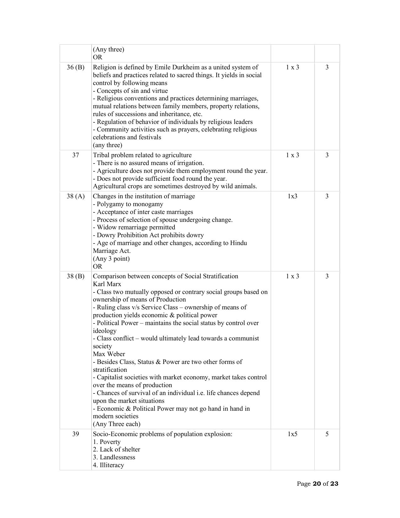 NIOS Class 12 Sociology Sample Paper - Page 20