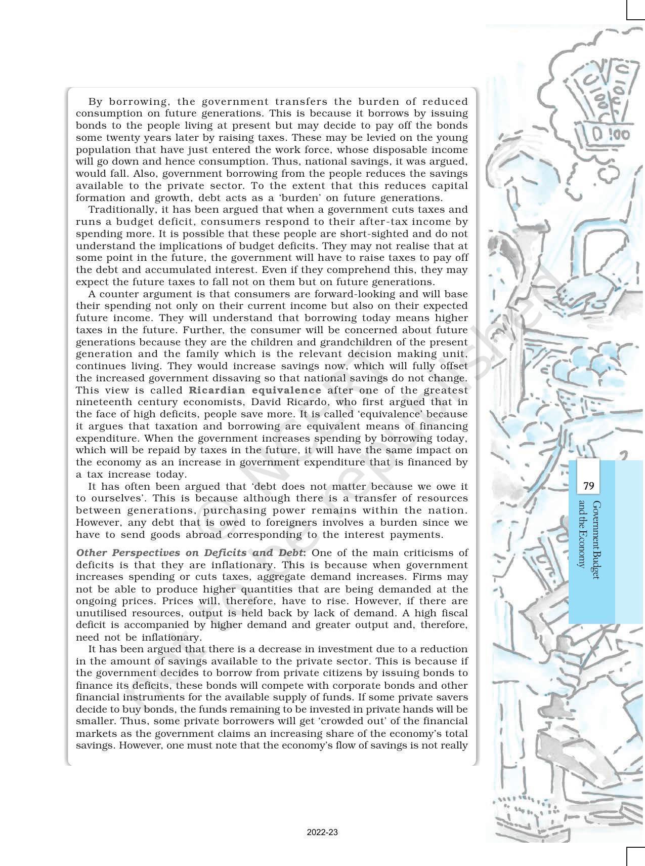 NCERT Book for Class 12 Economics (Macroeconomics) Chapter 5 Government Budget and the Economy - Page 14