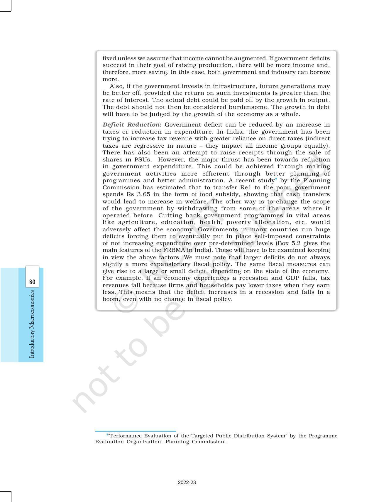 NCERT Book for Class 12 Economics (Macroeconomics) Chapter 5 Government Budget and the Economy - Page 15