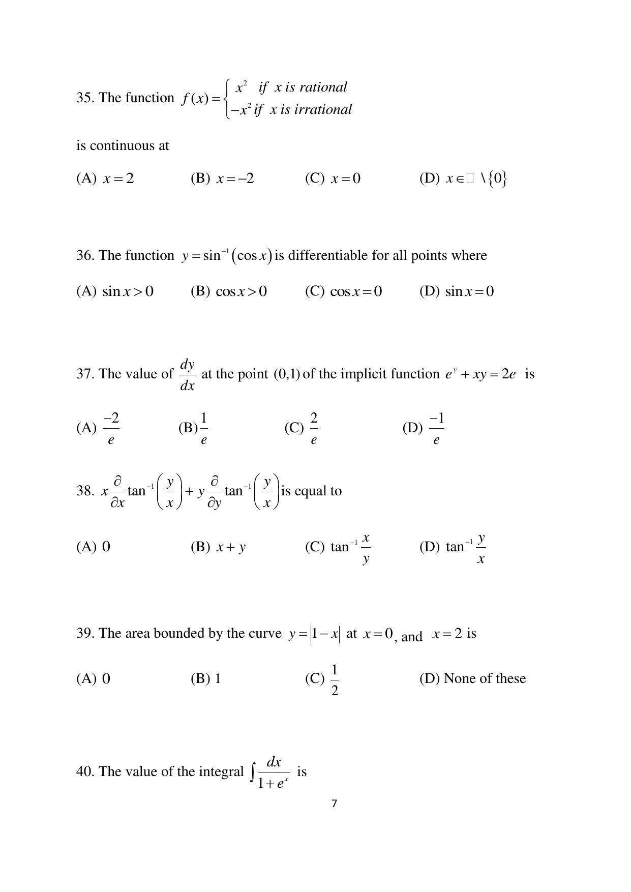 OJEE 2015 TECH (LE) Question Paper - Page 7