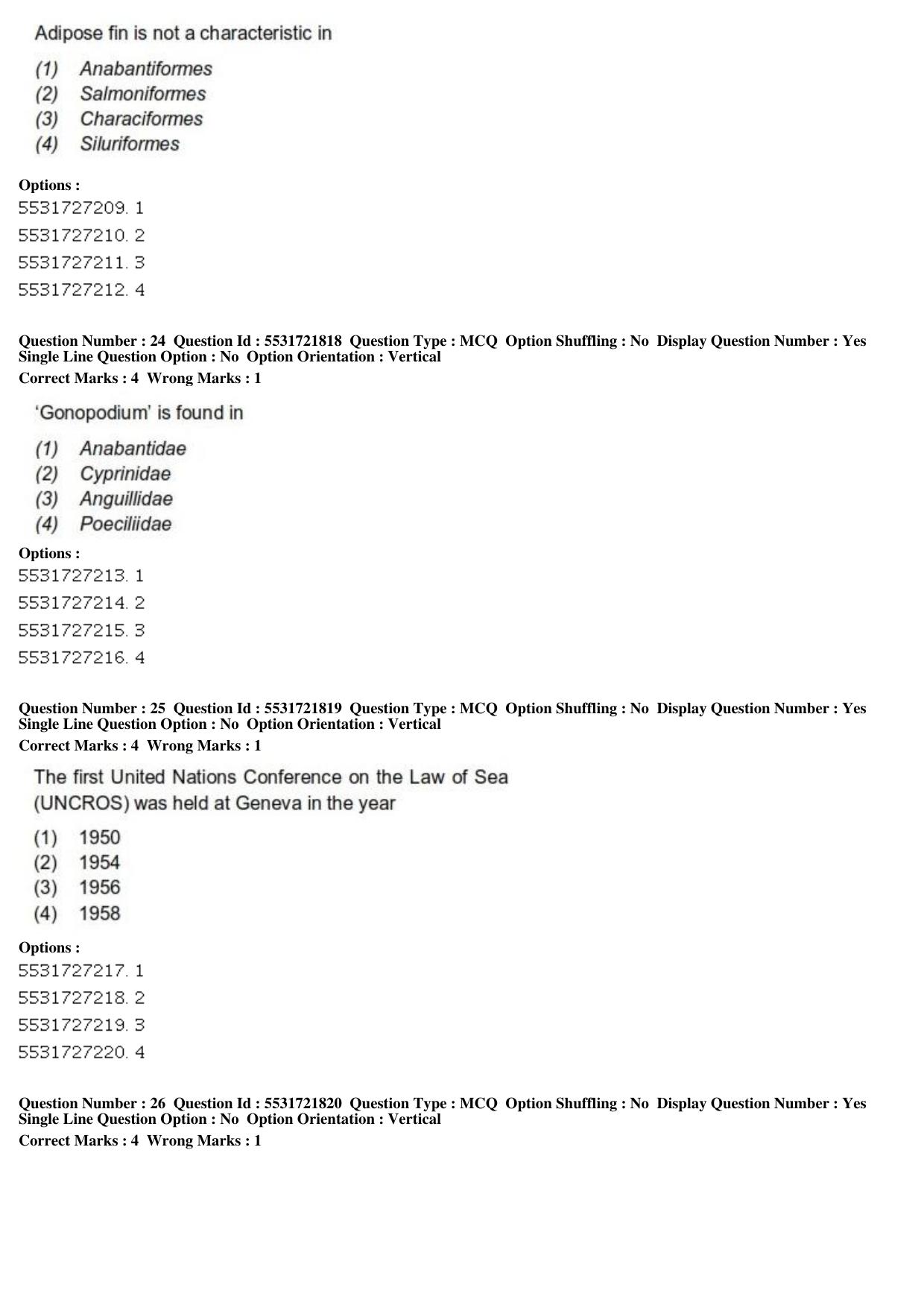 ICAR AIEEA PG 2019 FISHERIES SCIENCES Question Paper - Page 9
