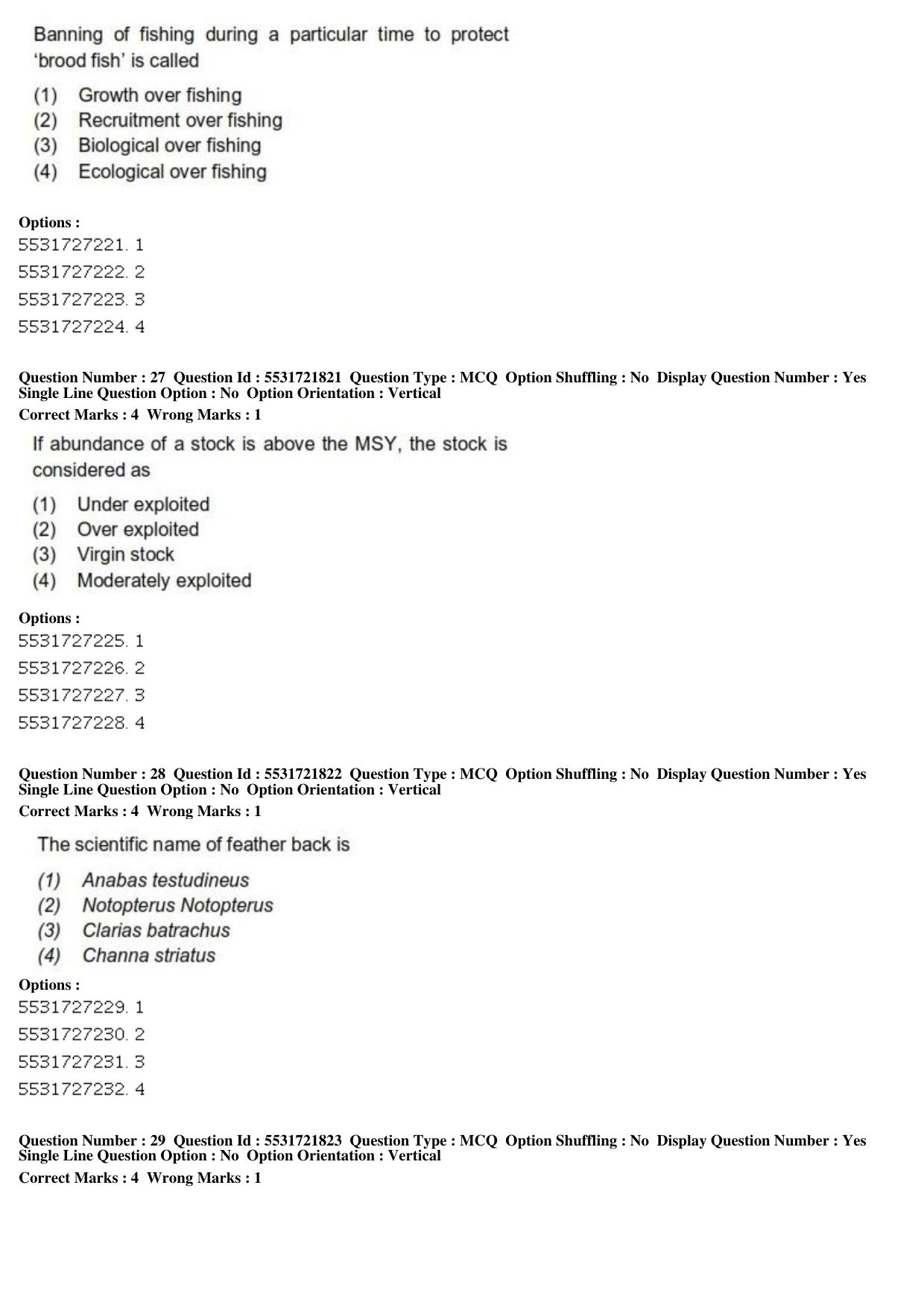 ICAR AIEEA PG 2019 FISHERIES SCIENCES Question Paper - Page 10