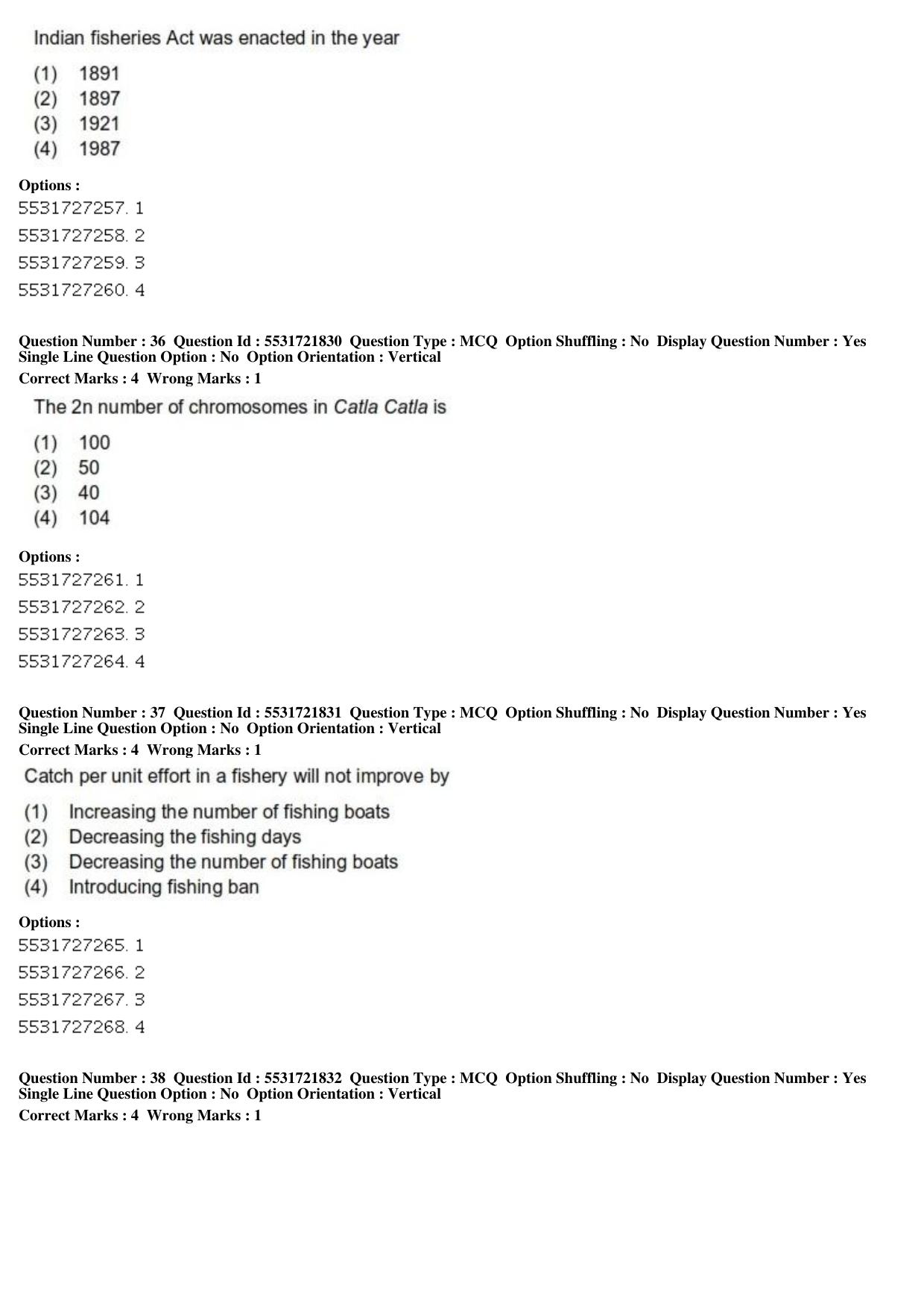 ICAR AIEEA PG 2019 FISHERIES SCIENCES Question Paper - Page 13