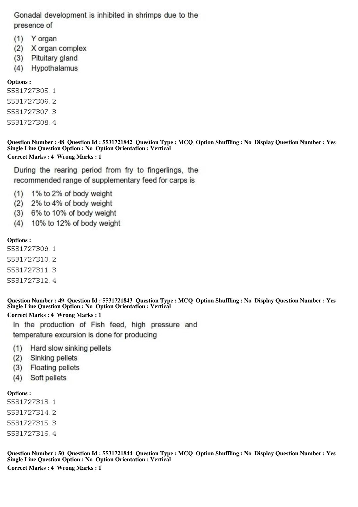 ICAR AIEEA PG 2019 FISHERIES SCIENCES Question Paper - Page 17