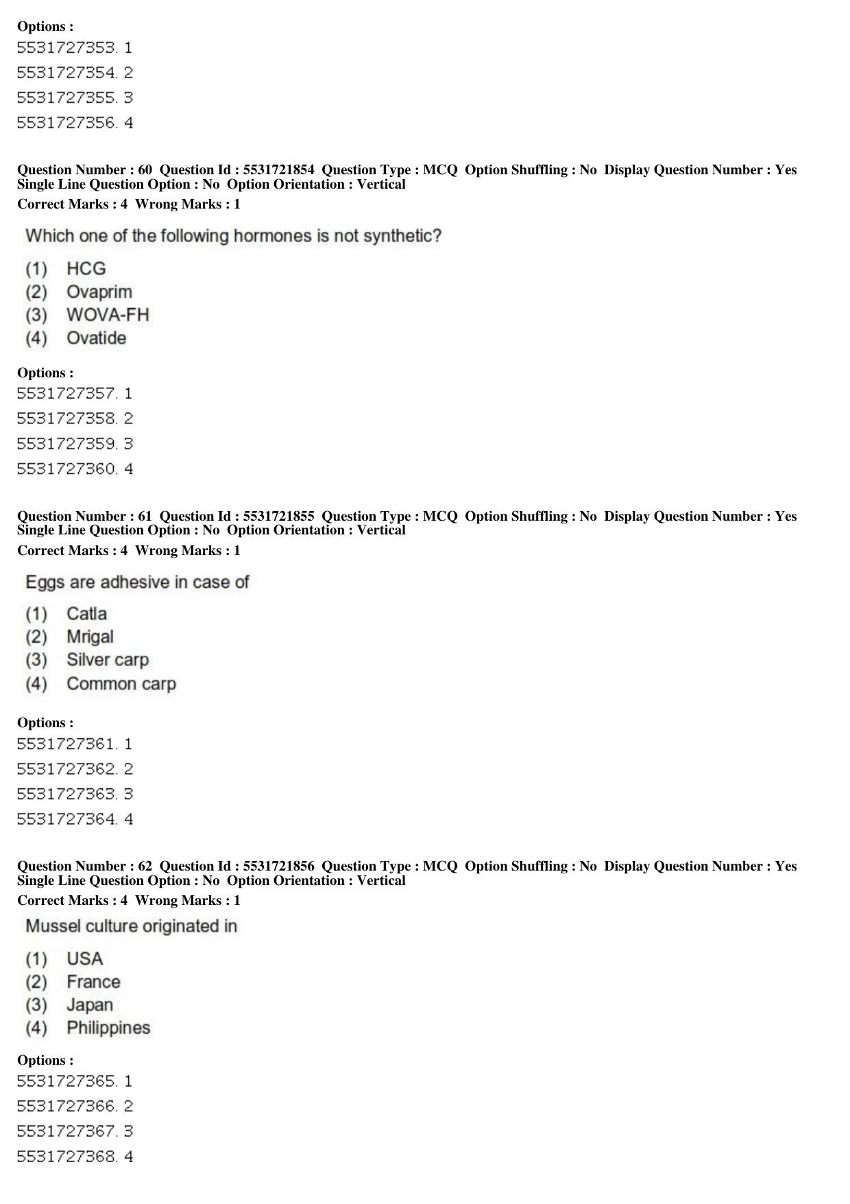 ICAR AIEEA PG 2019 FISHERIES SCIENCES Question Paper - Page 21