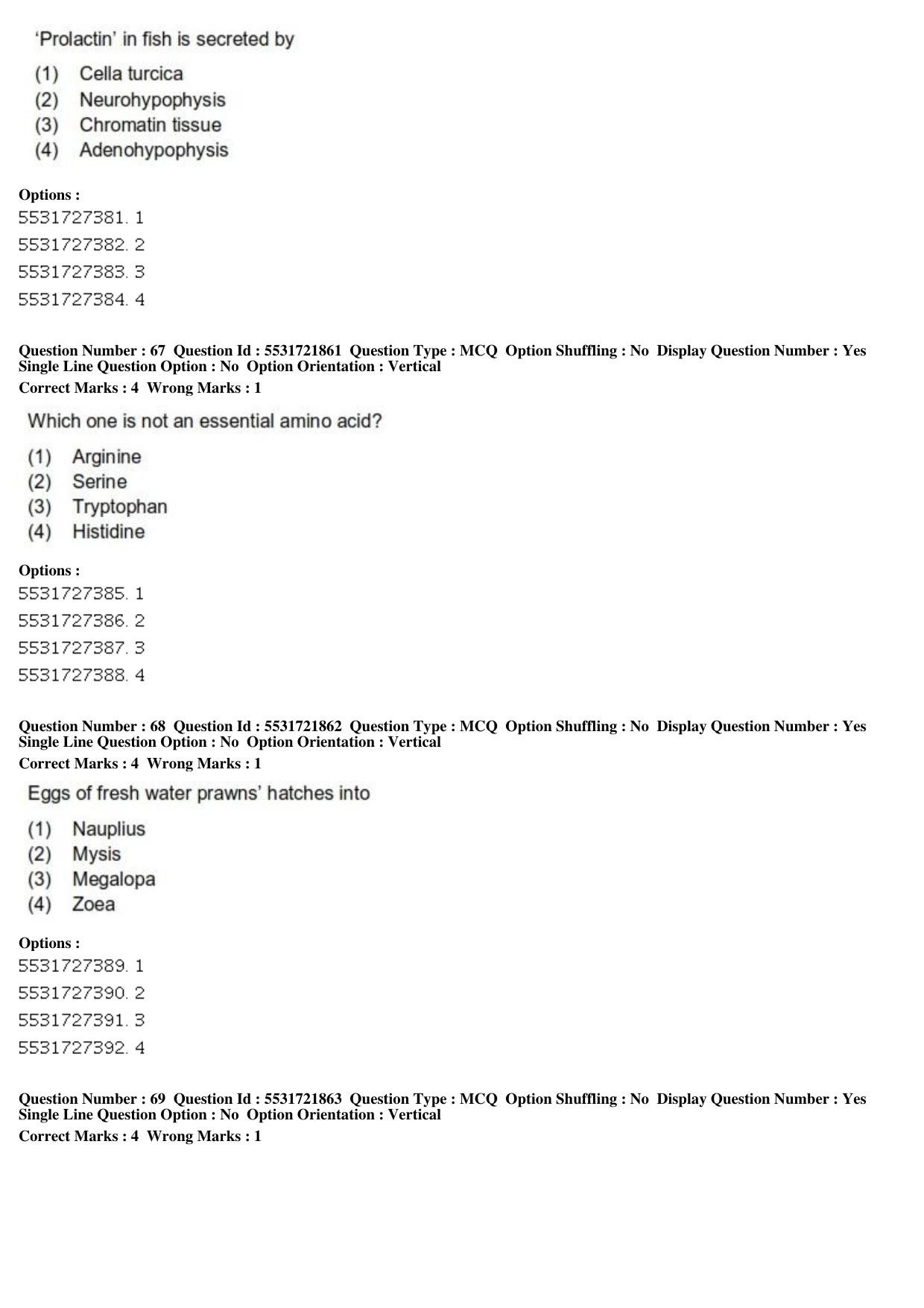 ICAR AIEEA PG 2019 FISHERIES SCIENCES Question Paper - Page 23