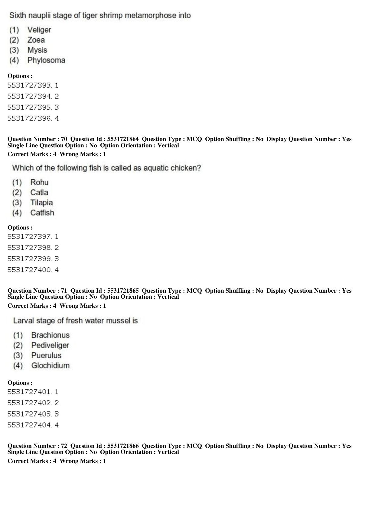 ICAR AIEEA PG 2019 FISHERIES SCIENCES Question Paper - Page 24