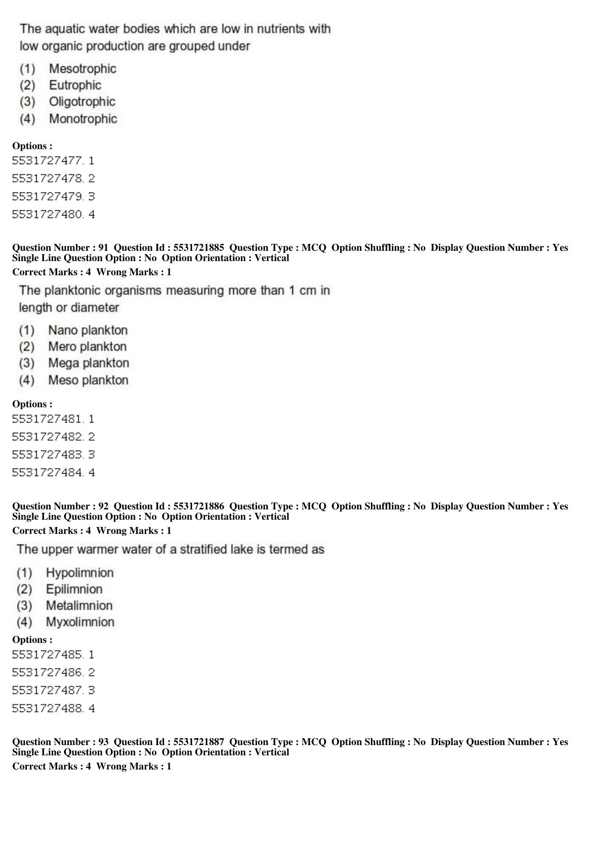 ICAR AIEEA PG 2019 FISHERIES SCIENCES Question Paper - Page 31