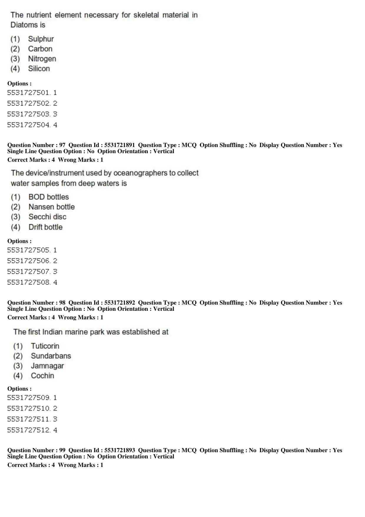 ICAR AIEEA PG 2019 FISHERIES SCIENCES Question Paper - Page 33