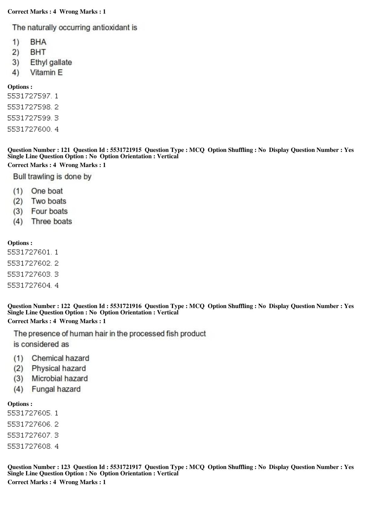 ICAR AIEEA PG 2019 FISHERIES SCIENCES Question Paper - Page 41