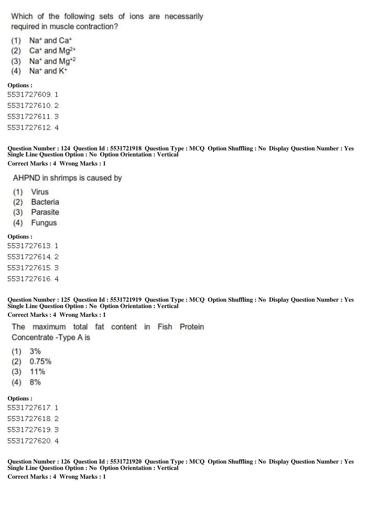 ICAR AIEEA PG 2019 FISHERIES SCIENCES Question Paper - Page 42